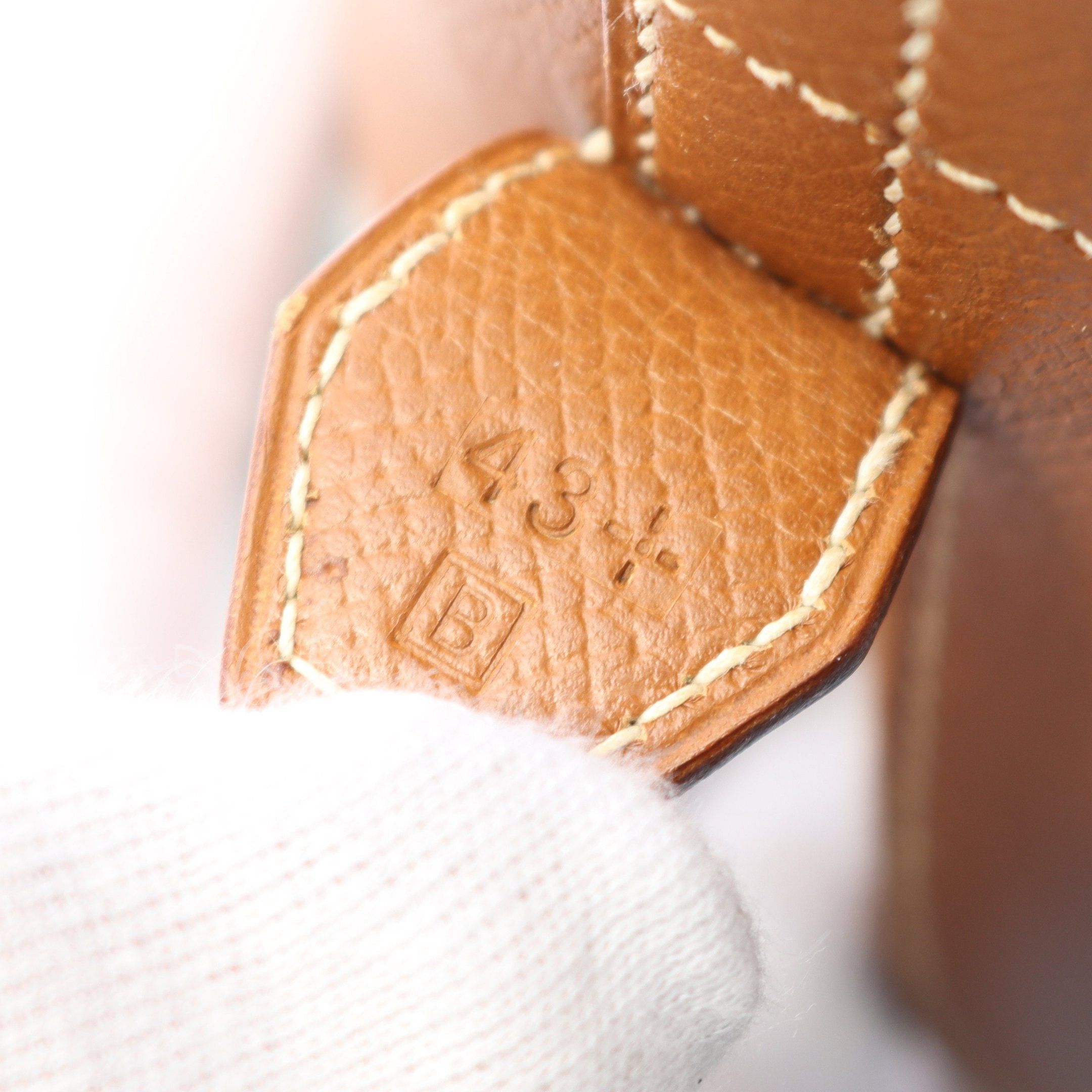 Hermes Hermes Bolide 35 Gold Blue Jean Handbag Leather Brown Light Hardware □B Stamp (Manufactured Around 1998) Size ONE SIZE - 5 Thumbnail
