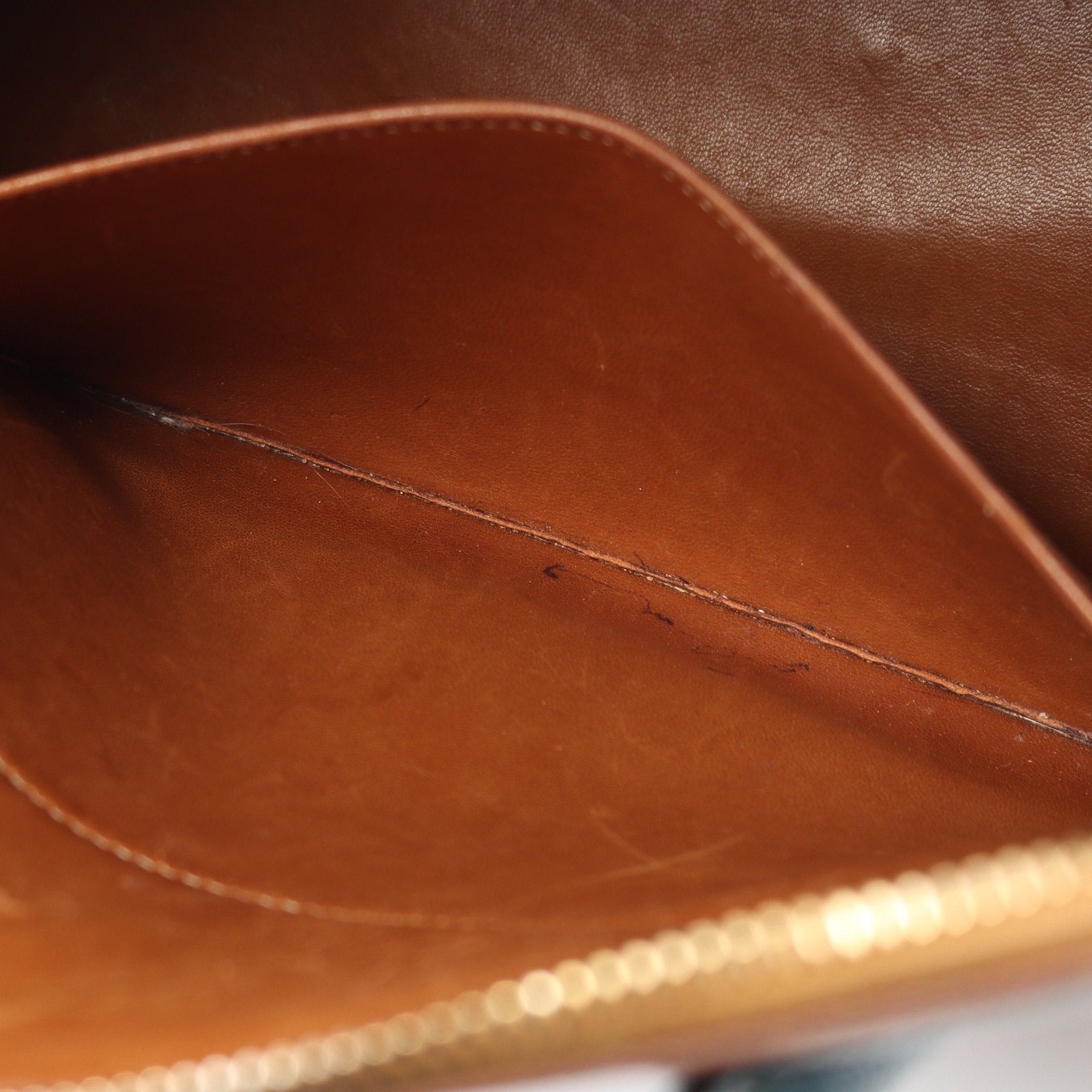 Hermes Hermes Bolide 35 Gold Blue Jean Handbag Leather Brown Light Hardware □B Stamp (Manufactured Around 1998) Size ONE SIZE - 6 Thumbnail