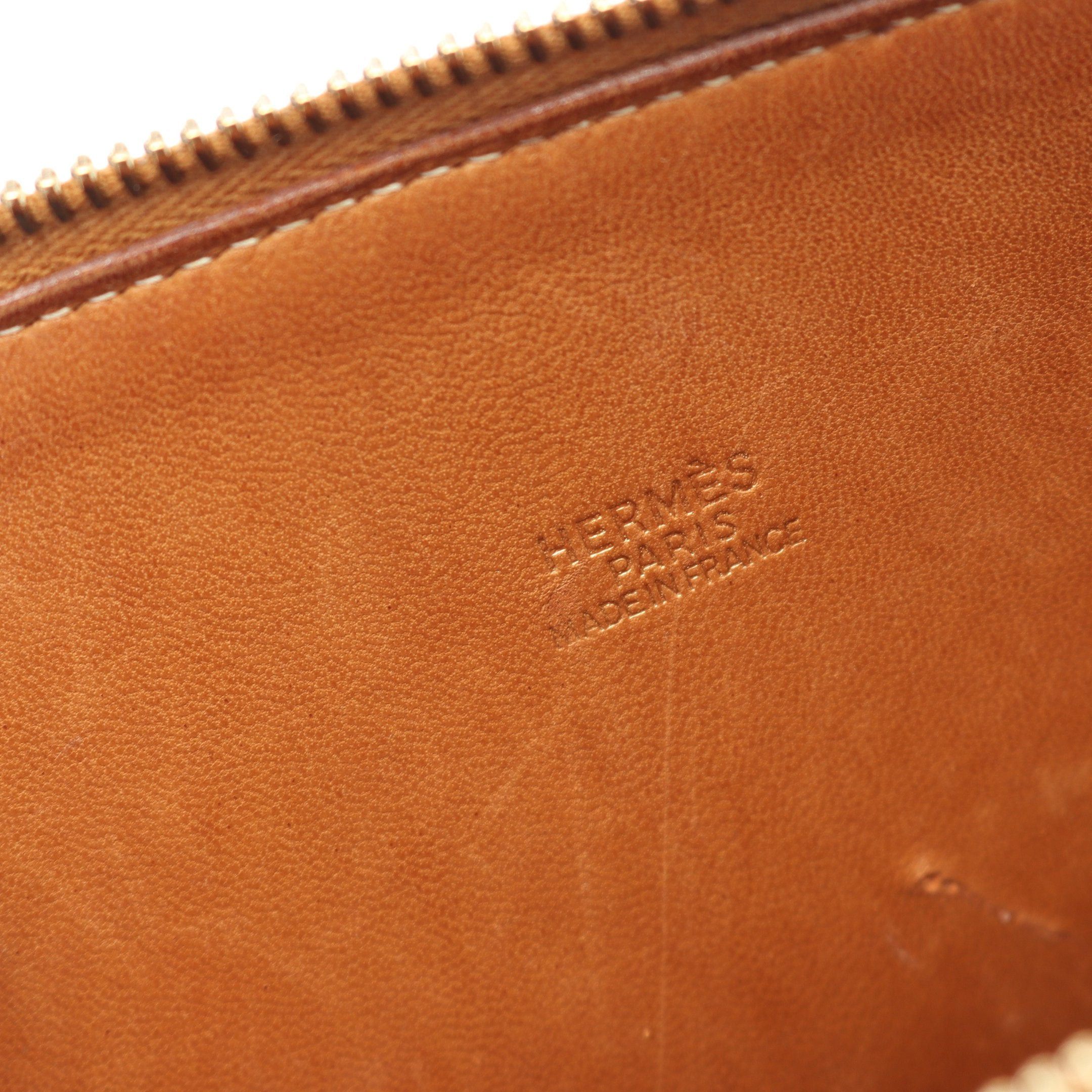 Hermes Hermes Bolide 35 Gold Blue Jean Handbag Leather Brown Light Hardware □B Stamp (Manufactured Around 1998) Size ONE SIZE - 4 Thumbnail