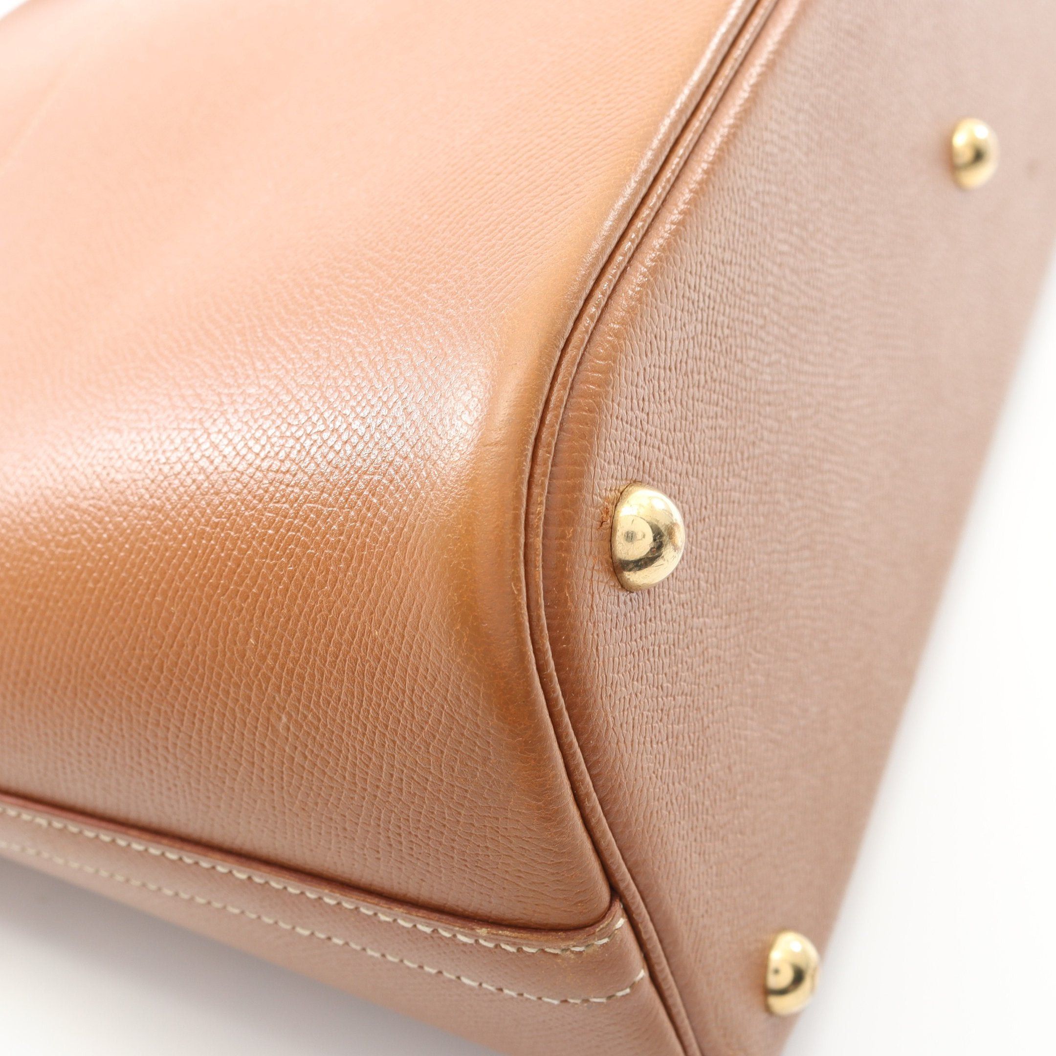 Hermes Hermes Bolide 35 Gold Blue Jean Handbag Leather Brown Light Hardware □B Stamp (Manufactured Around 1998) Size ONE SIZE - 8 Thumbnail