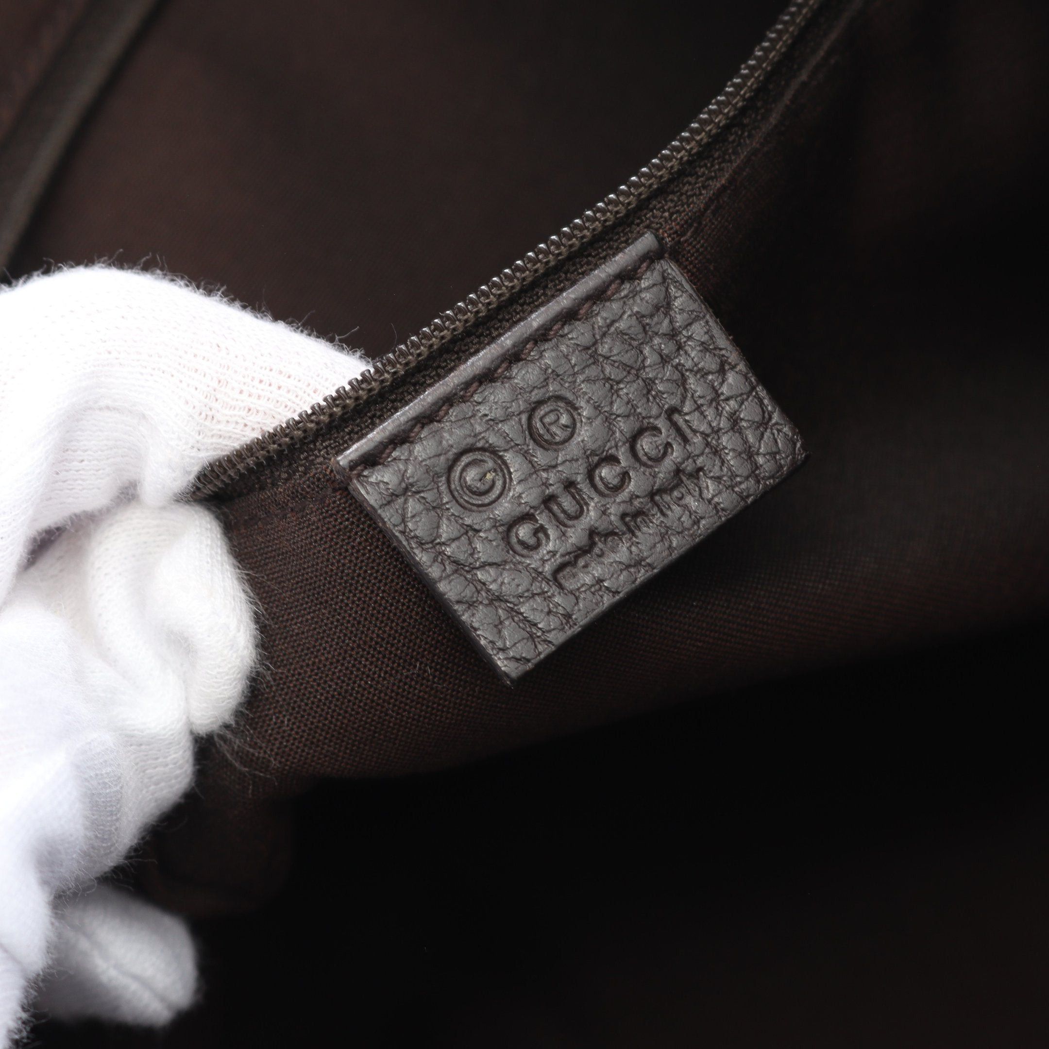 Gucci Gucci Abby Gg Pattern Handbag Tote Bag Nylon Leather Brown Dark Size ONE SIZE - 4 Thumbnail