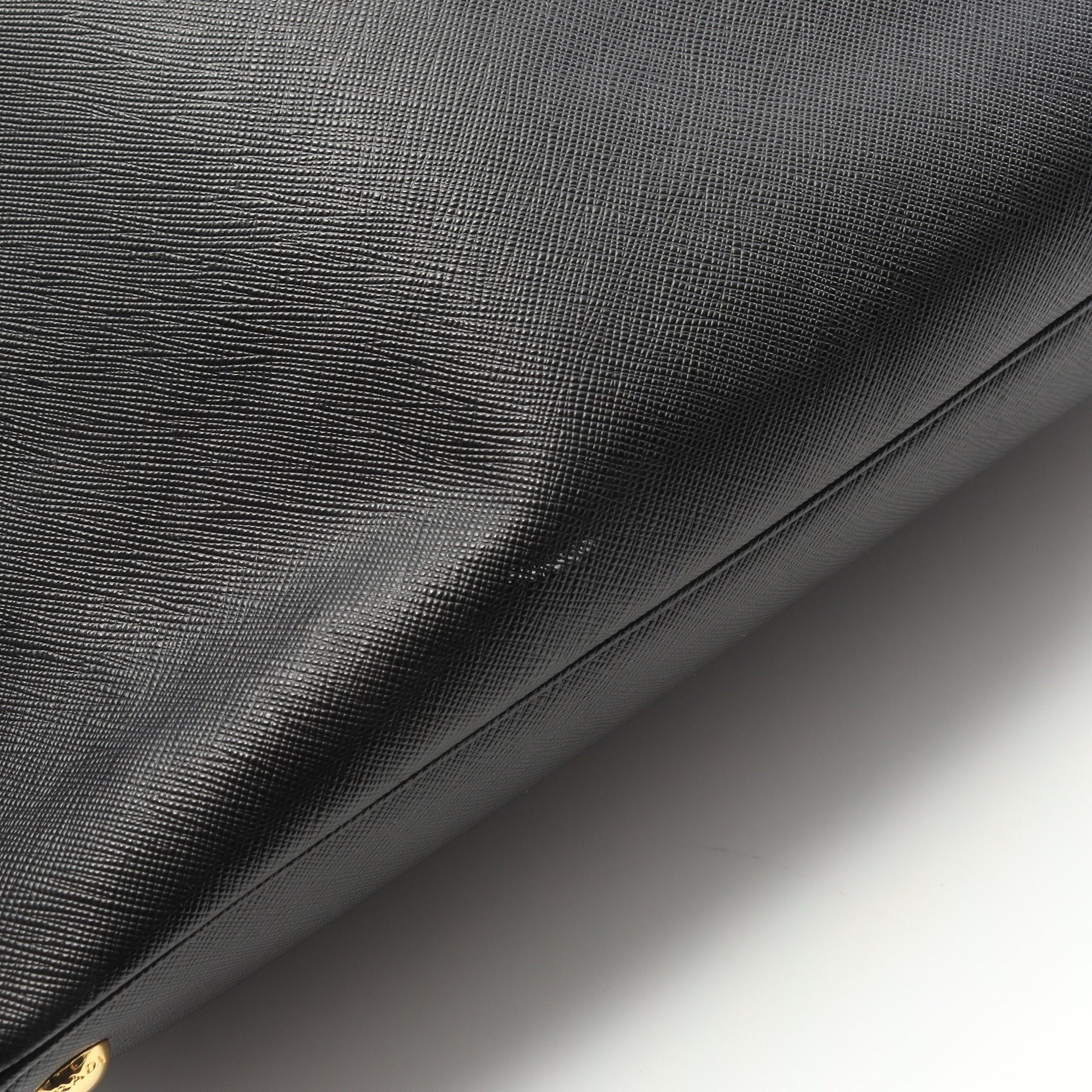 Prada Prada Saffiano Lux Galleria Handbag Tote Bag Leather Black Size ONE SIZE - 7 Thumbnail