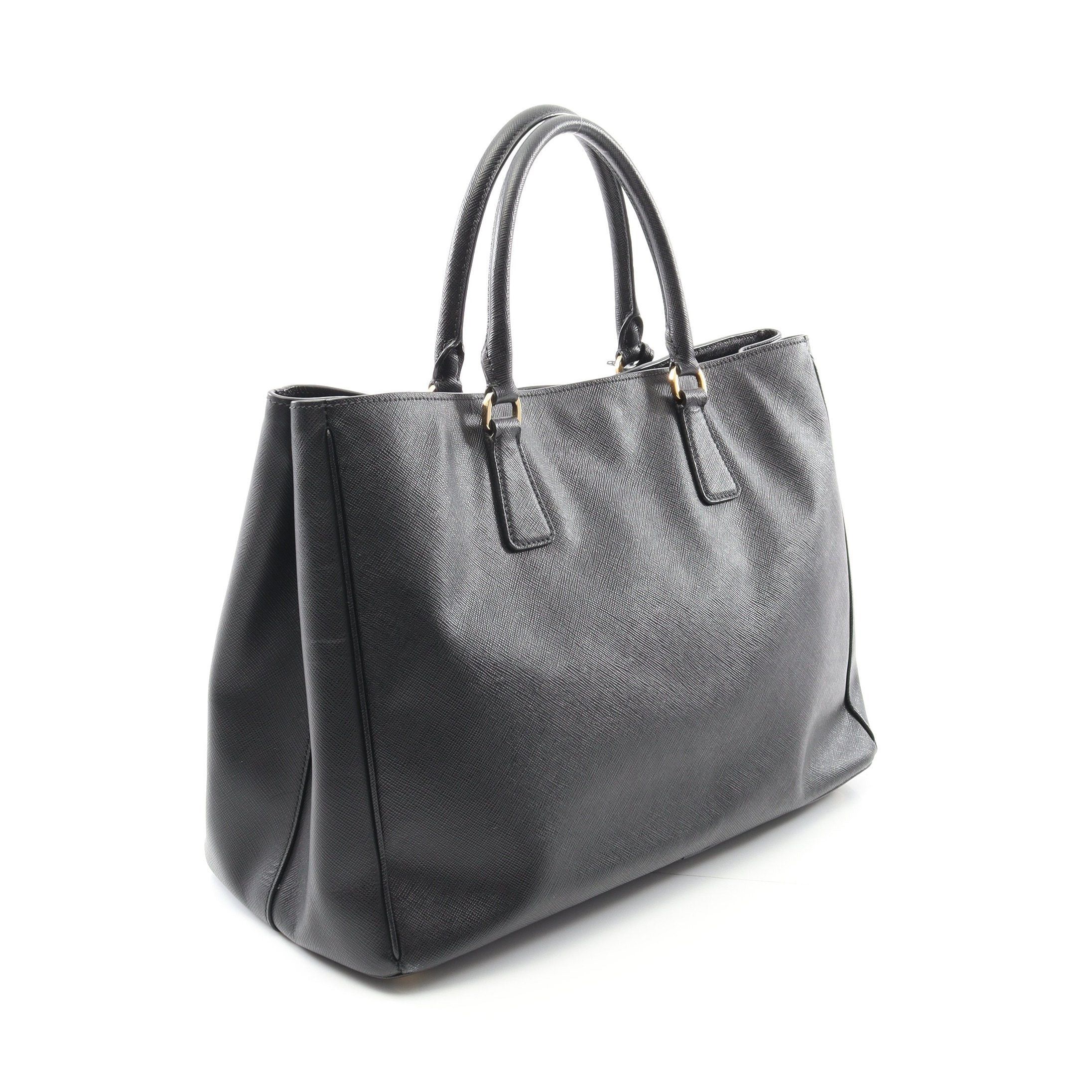 Prada Prada Saffiano Lux Galleria Handbag Tote Bag Leather Black Size ONE SIZE - 2 Thumbnail