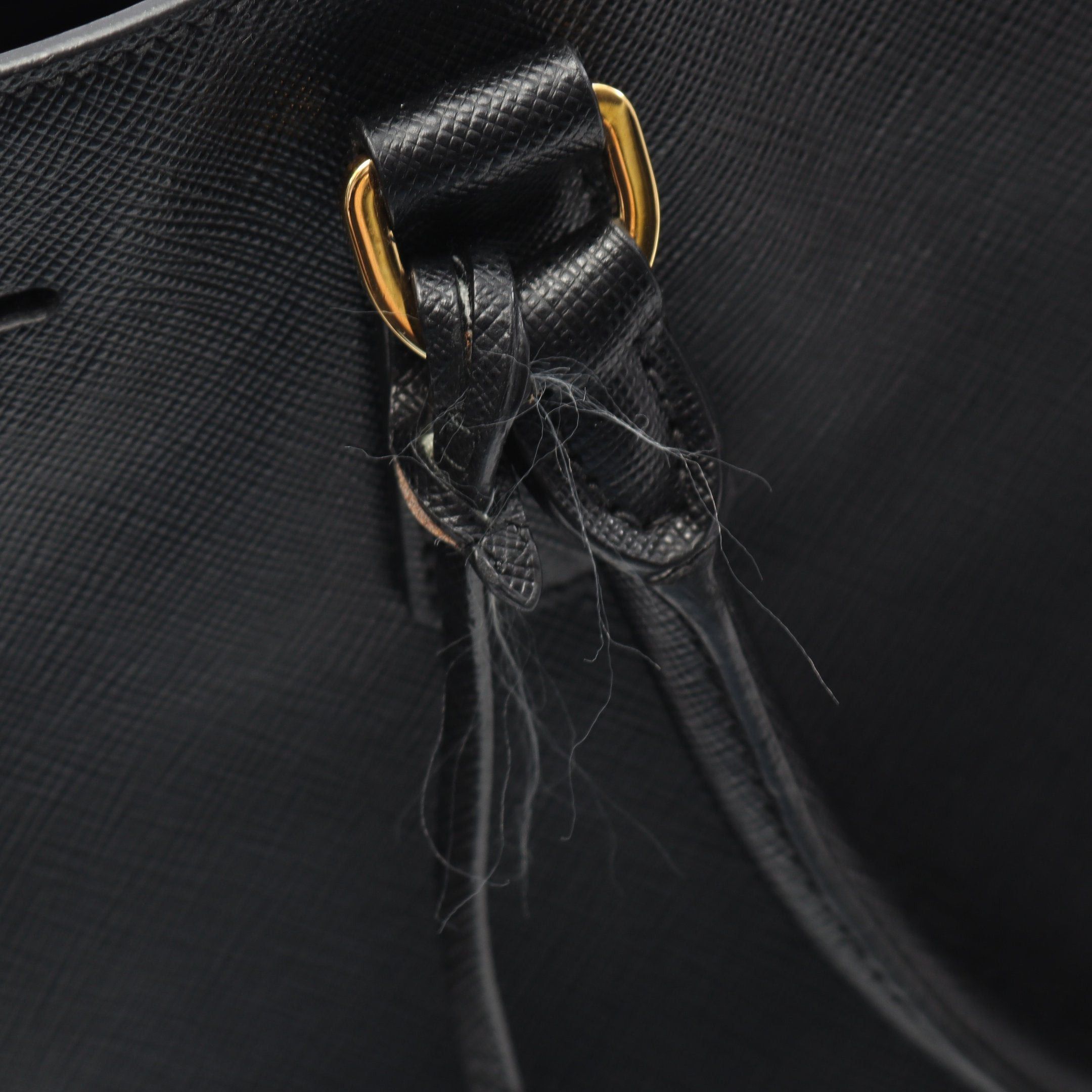 Prada Prada Saffiano Lux Galleria Handbag Tote Bag Leather Black Size ONE SIZE - 5 Thumbnail