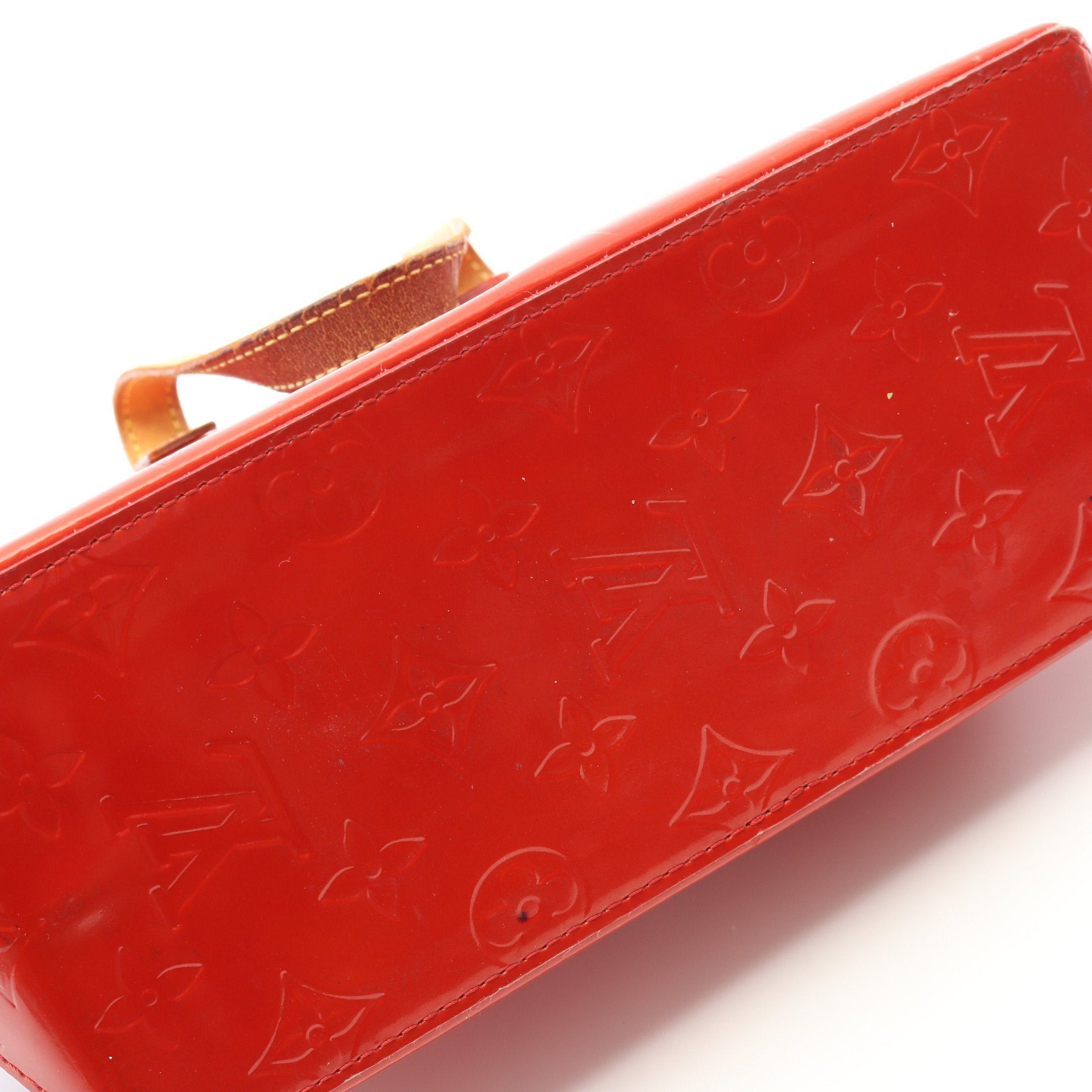 Louis Vuitton Louis Vuitton Lead Pm Monogram Vernis Rouge Handbag Leather Red Size ONE SIZE - 8 Thumbnail
