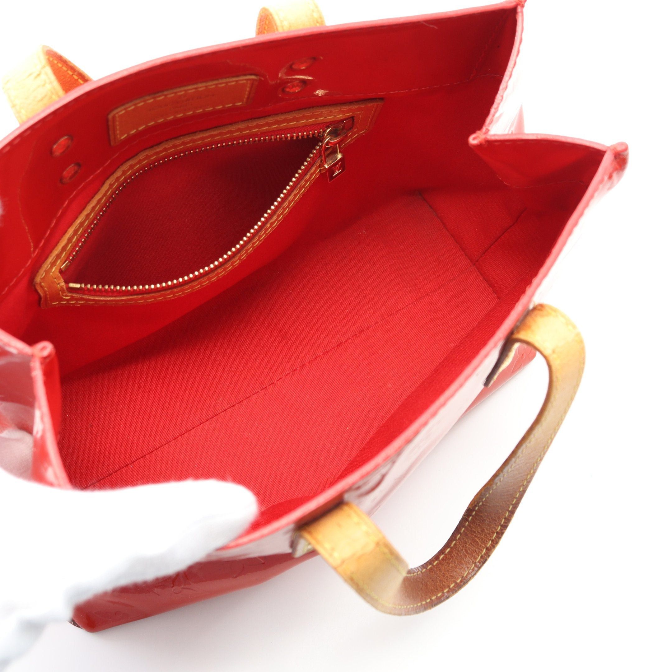 Louis Vuitton Louis Vuitton Lead Pm Monogram Vernis Rouge Handbag Leather Red Size ONE SIZE - 3 Thumbnail