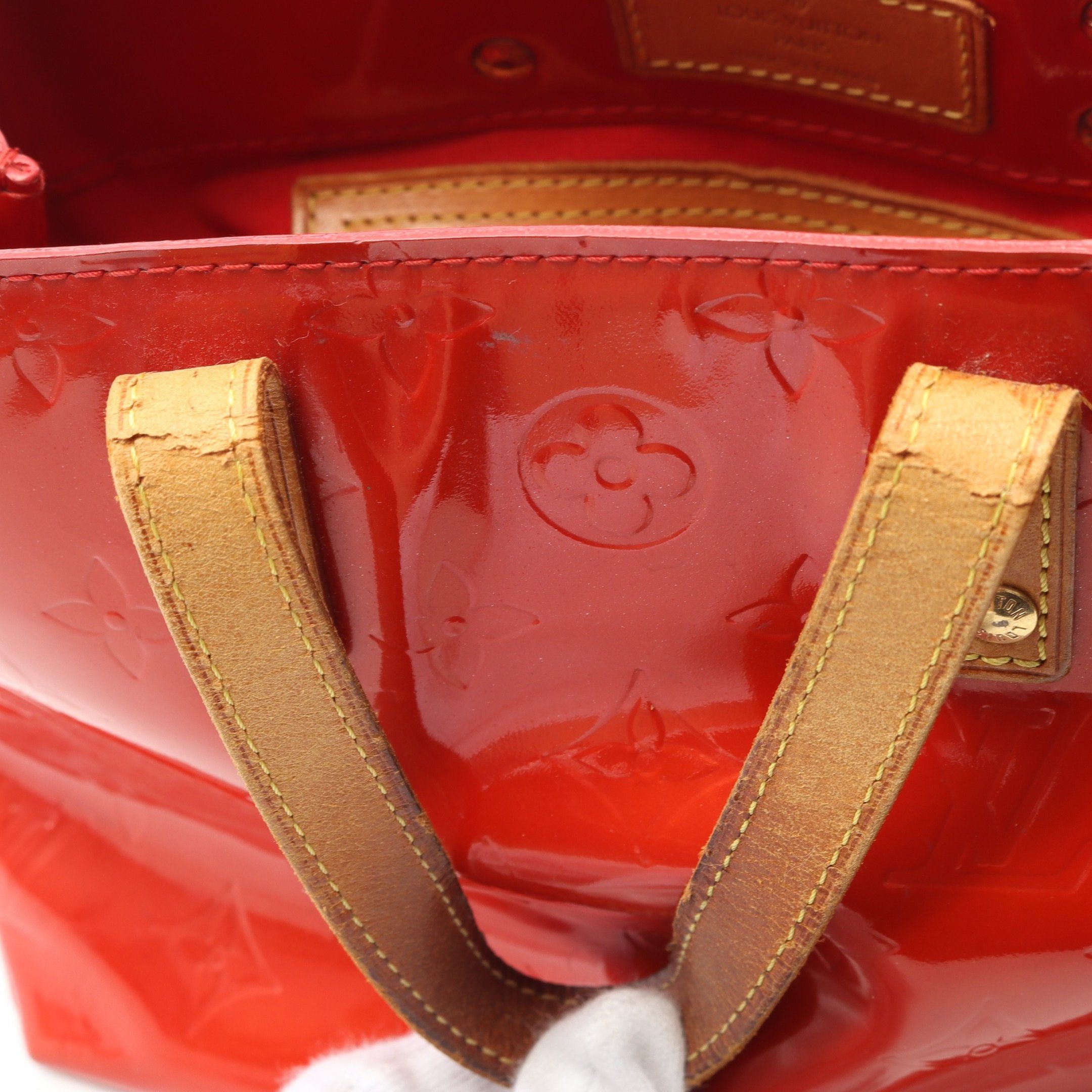 Louis Vuitton Louis Vuitton Lead Pm Monogram Vernis Rouge Handbag Leather Red Size ONE SIZE - 6 Thumbnail
