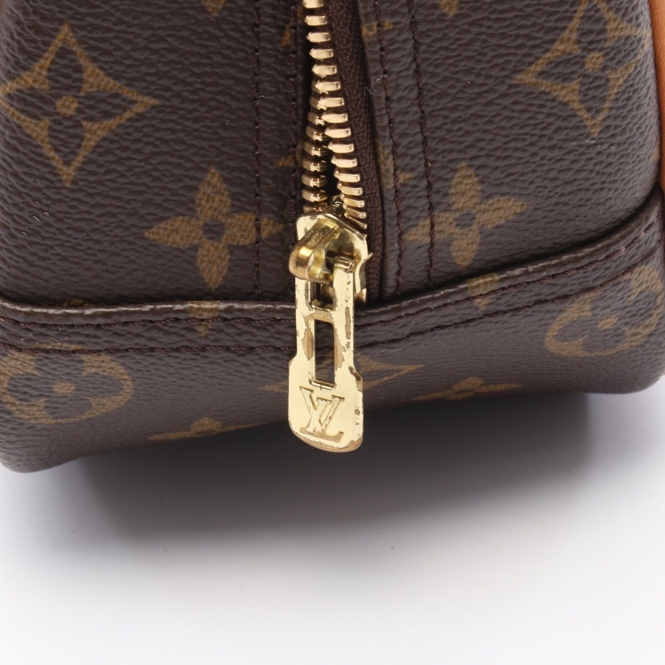 Louis Vuitton Louis Vuitton Trouville Monogram Handbag Leather Brown Size ONE SIZE - 11 Thumbnail