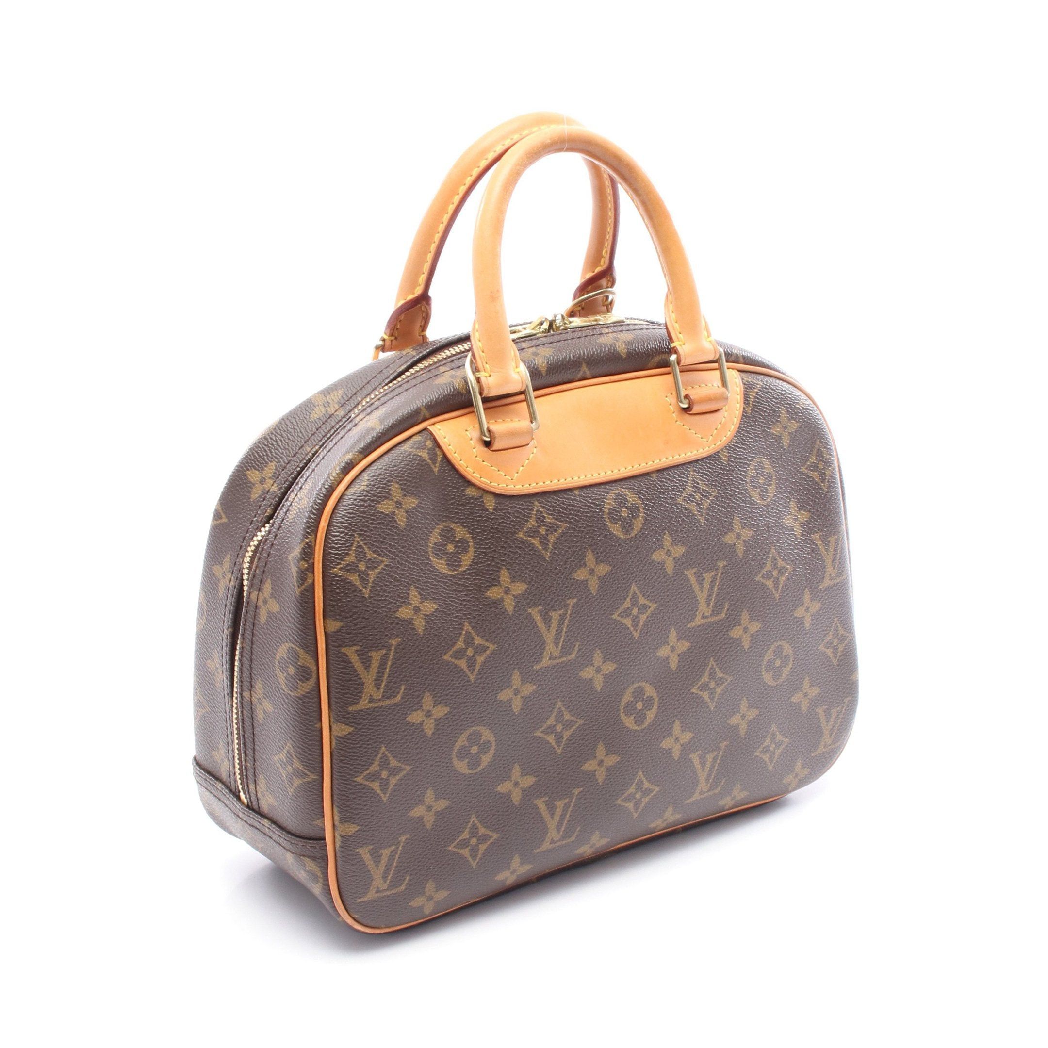 Louis Vuitton Louis Vuitton Trouville Monogram Handbag Leather Brown Size ONE SIZE - 2 Thumbnail