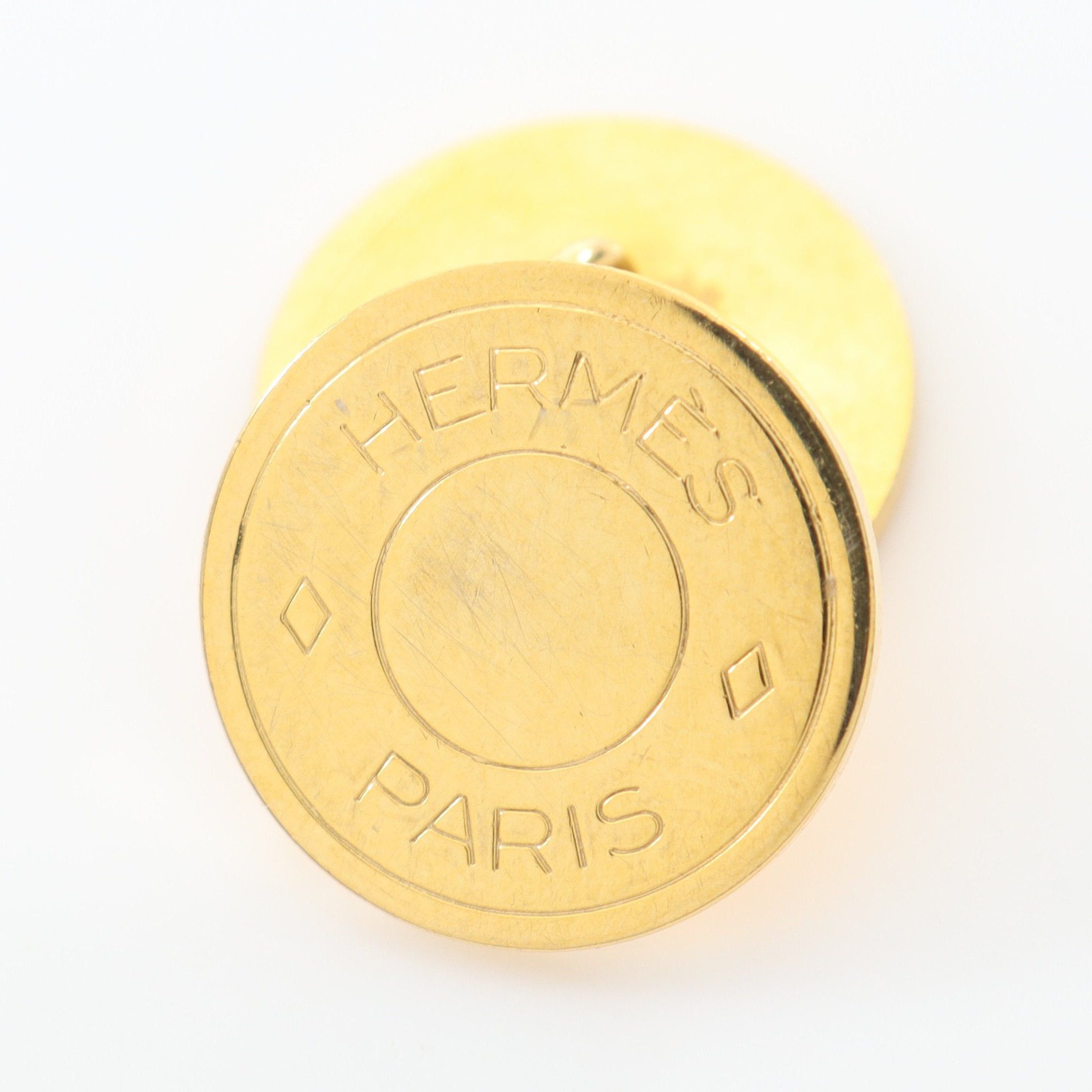 Hermes Hermes Serie Cufflink Gp Gold Size ONE SIZE - 3 Thumbnail