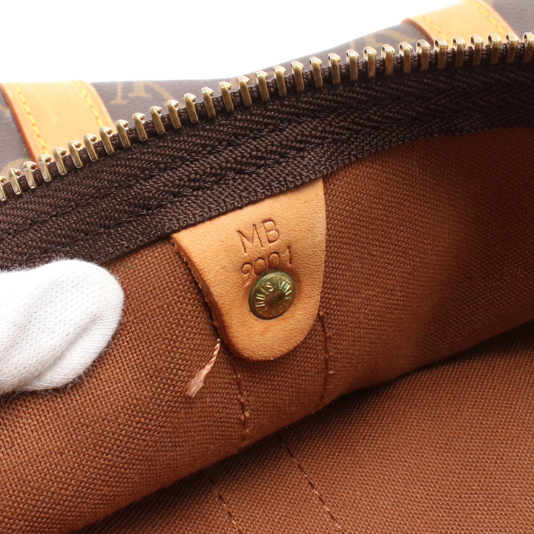 Louis Vuitton Louis Vuitton Keepall 50 Monogram Boston Bag Leather Brown Size ONE SIZE - 5 Thumbnail