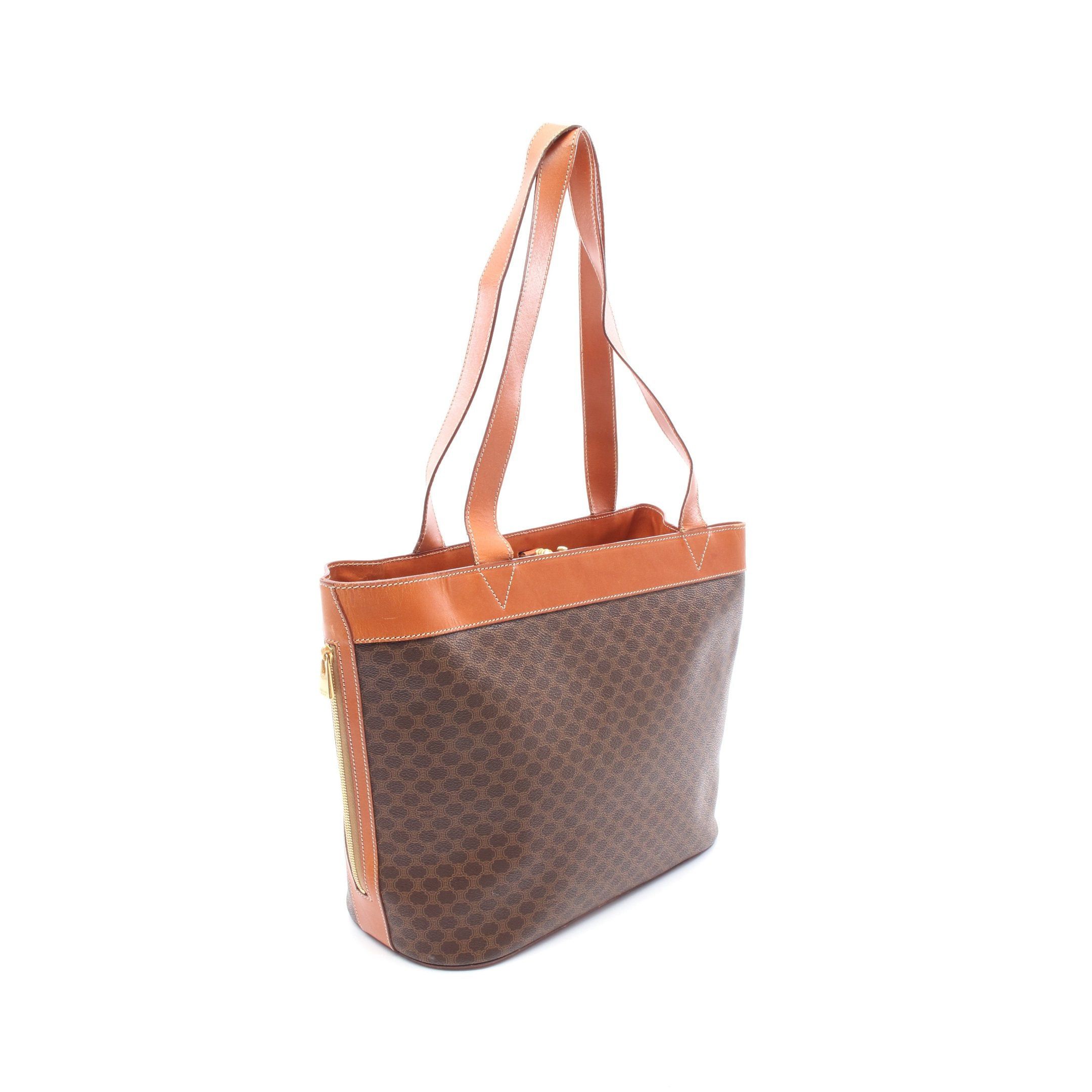 Celine Celine Macadam Shoulder Bag Tote Leather Brown Size ONE SIZE - 2 Thumbnail