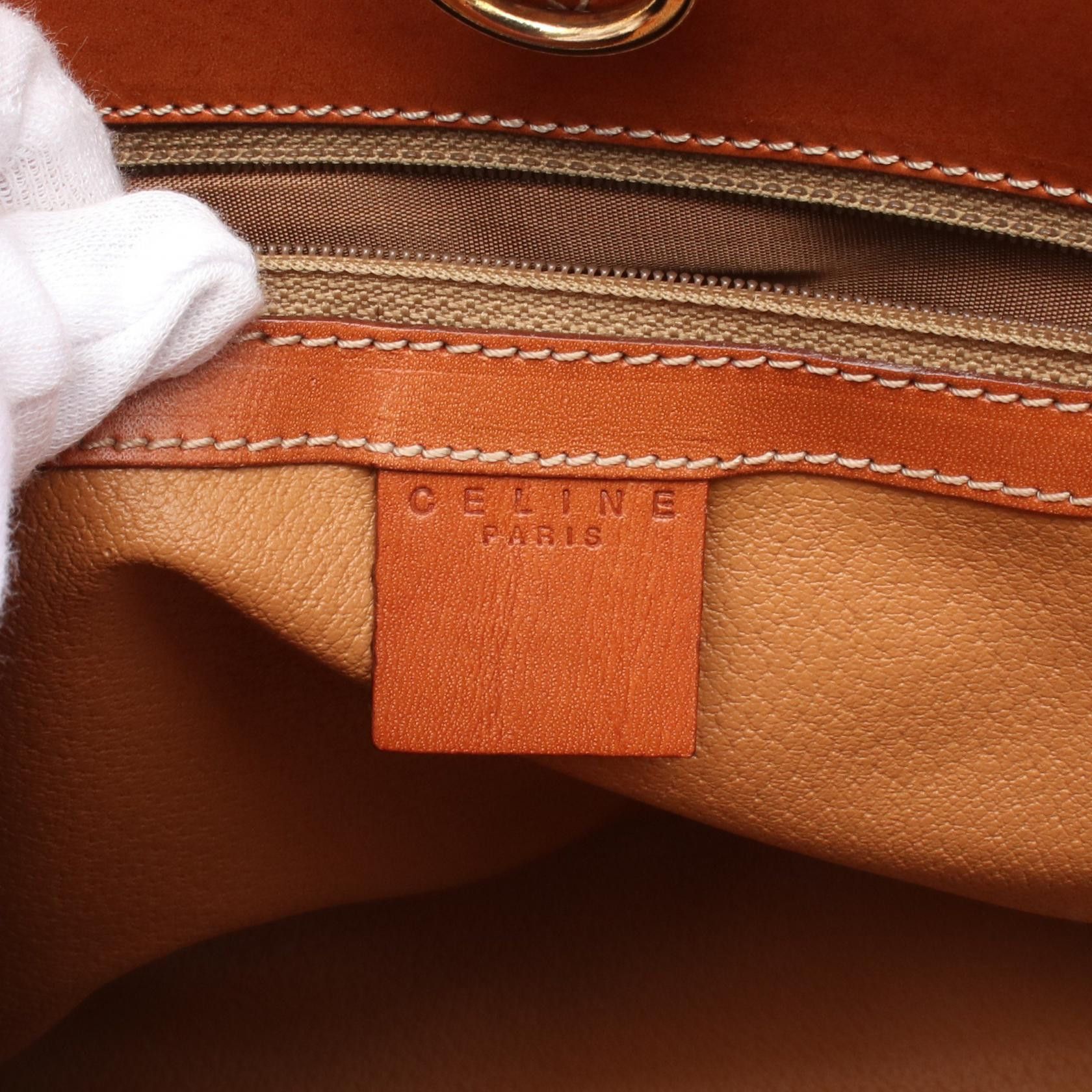 Celine Celine Macadam Shoulder Bag Tote Leather Brown Size ONE SIZE - 4 Thumbnail