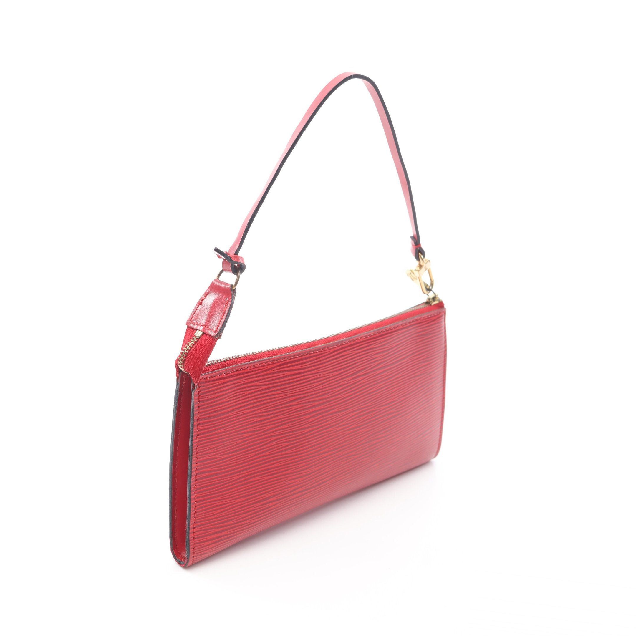 Louis Vuitton Louis Vuitton Pochette Accessoires Epi Castilian Red Handbag Leather Size ONE SIZE - 2 Thumbnail