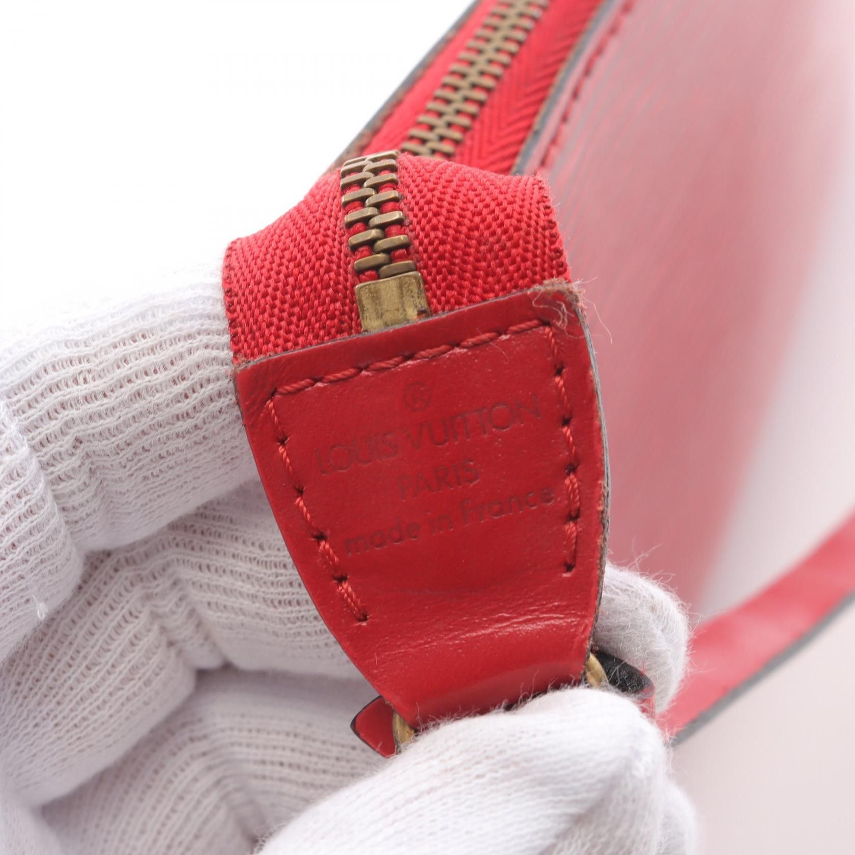 Louis Vuitton Louis Vuitton Pochette Accessoires Epi Castilian Red Handbag Leather Size ONE SIZE - 4 Thumbnail