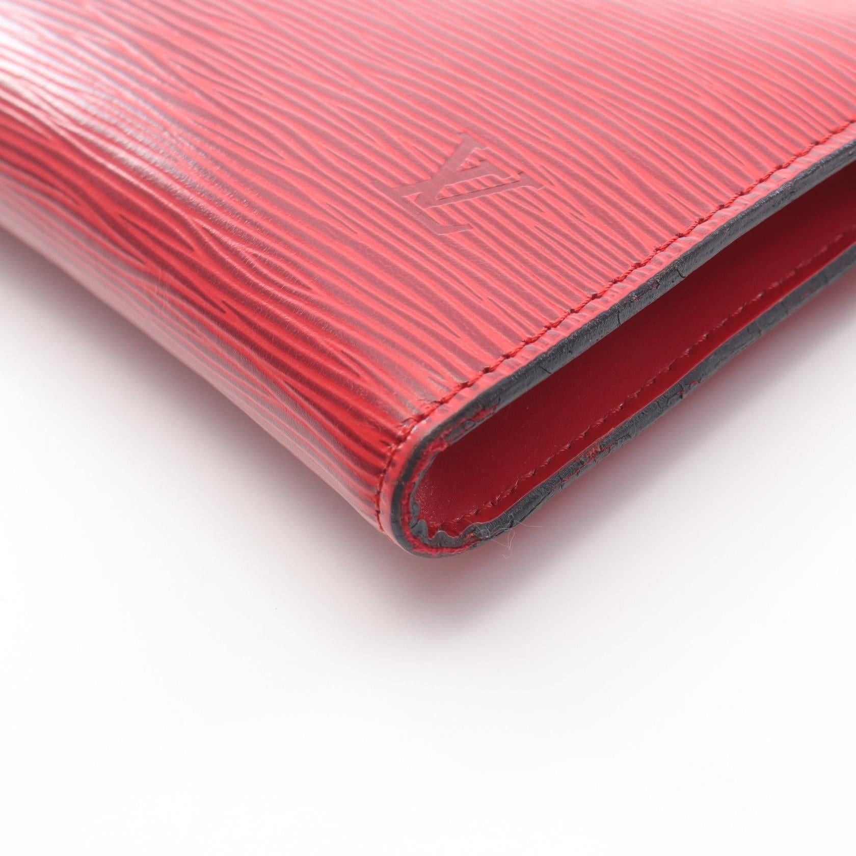 Louis Vuitton Louis Vuitton Pochette Accessoires Epi Castilian Red Handbag Leather Size ONE SIZE - 6 Thumbnail