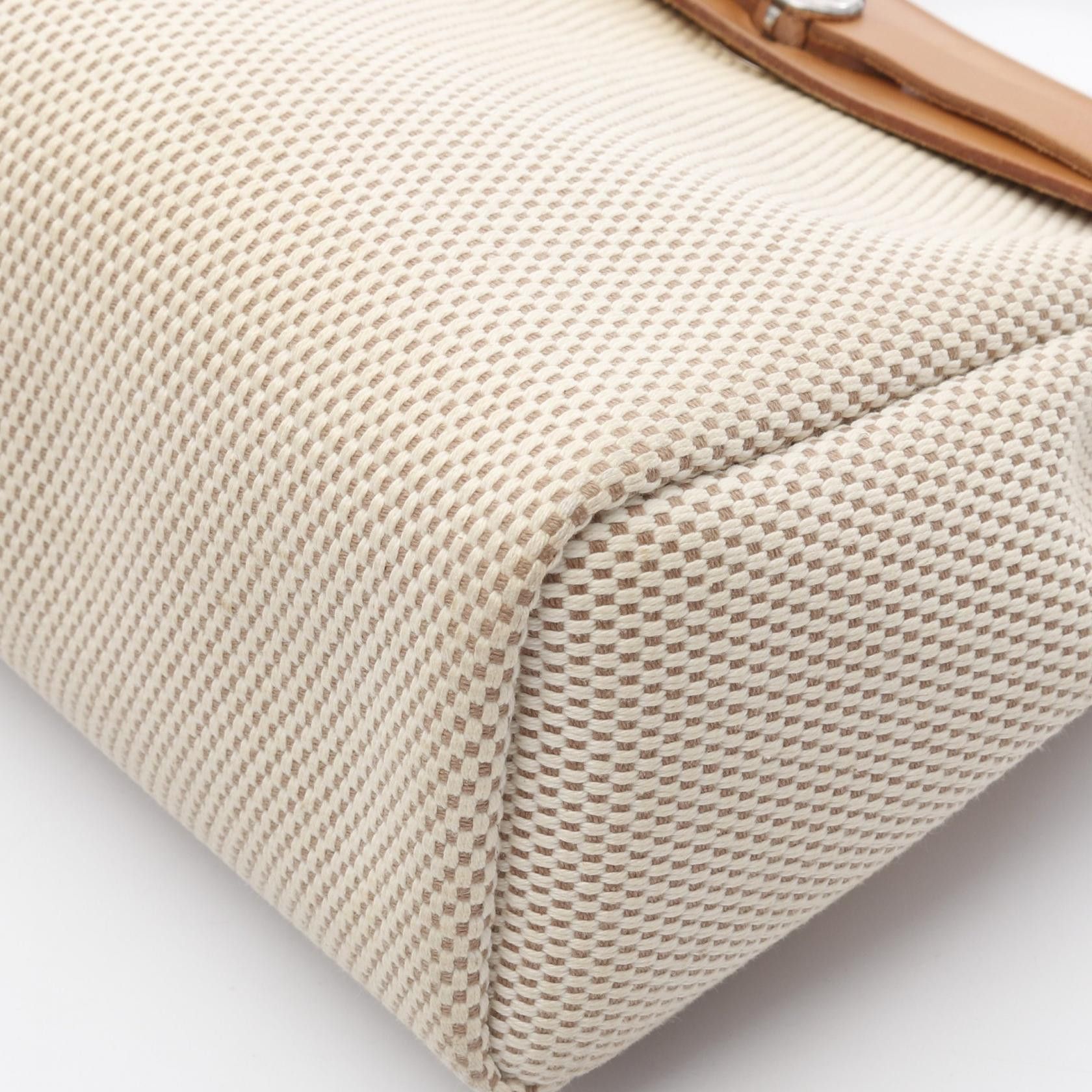 Hermes Hermes Herbag Pm Handbag Toile Gm Leather Ivory Light Brown Silver Hardware □G Stamp Size ONE SIZE - 7 Thumbnail