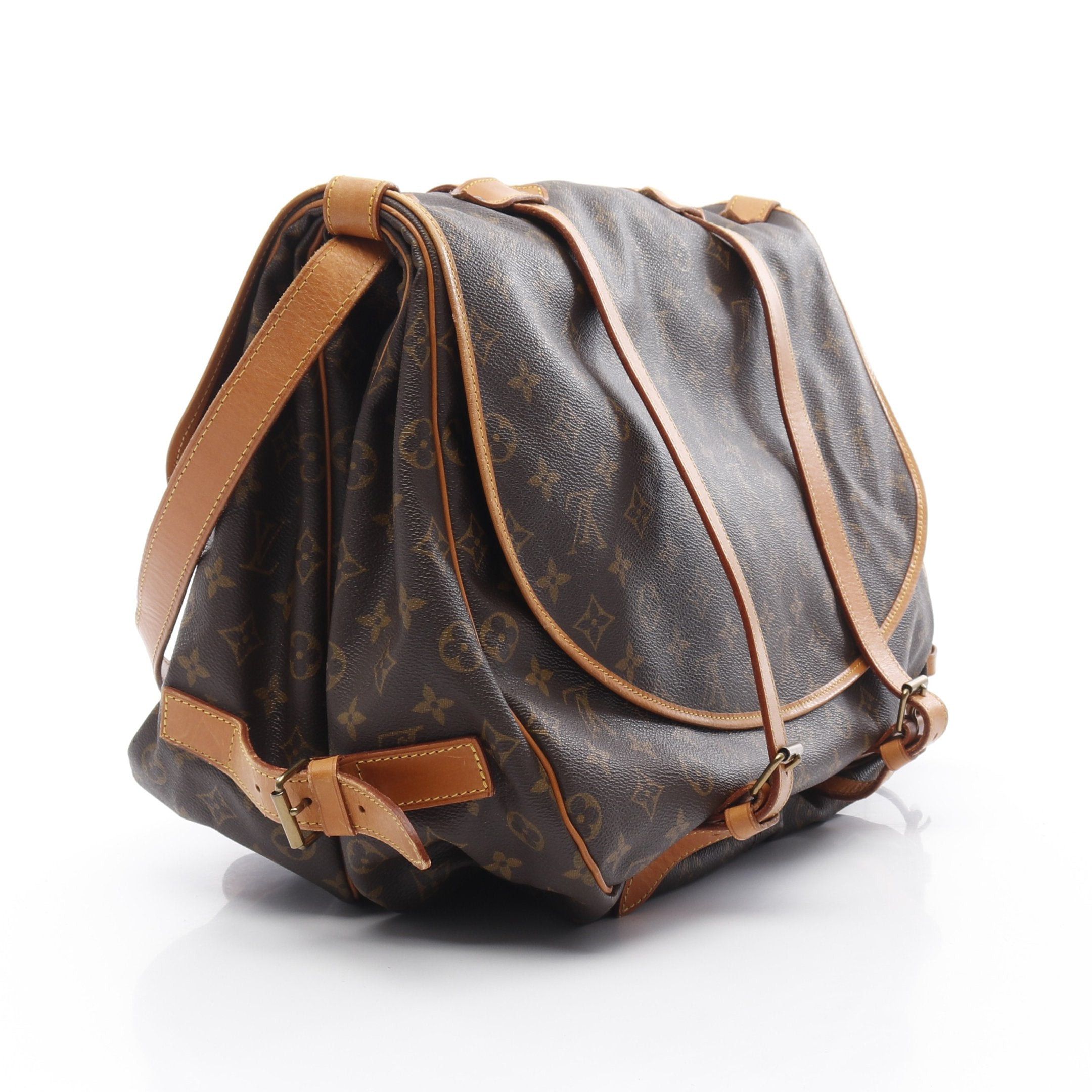 Louis Vuitton Louis Vuitton Saumur 43 Monogram Shoulder Bag Leather Brown Size ONE SIZE - 2 Thumbnail