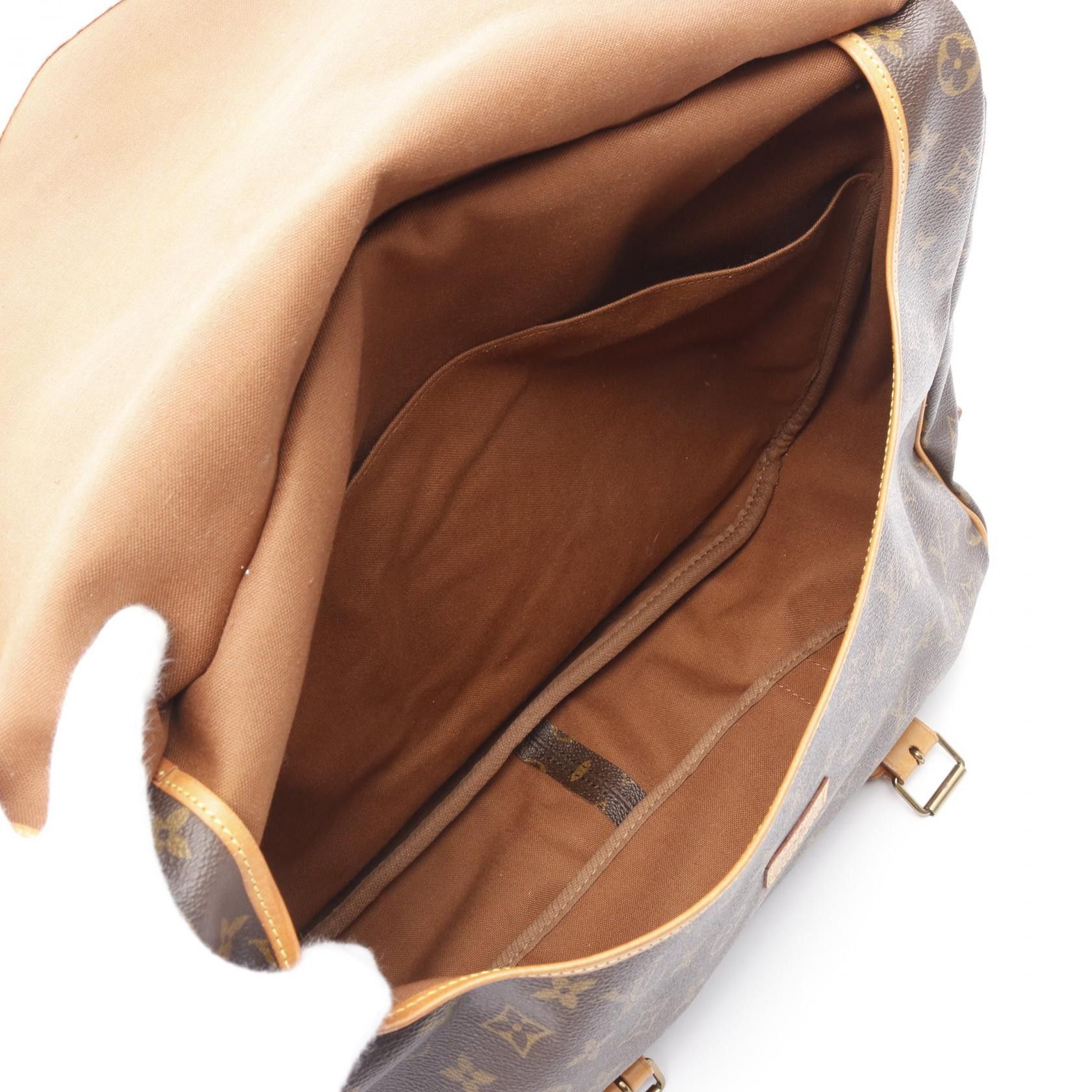 Louis Vuitton Louis Vuitton Saumur 43 Monogram Shoulder Bag Leather Brown Size ONE SIZE - 3 Thumbnail