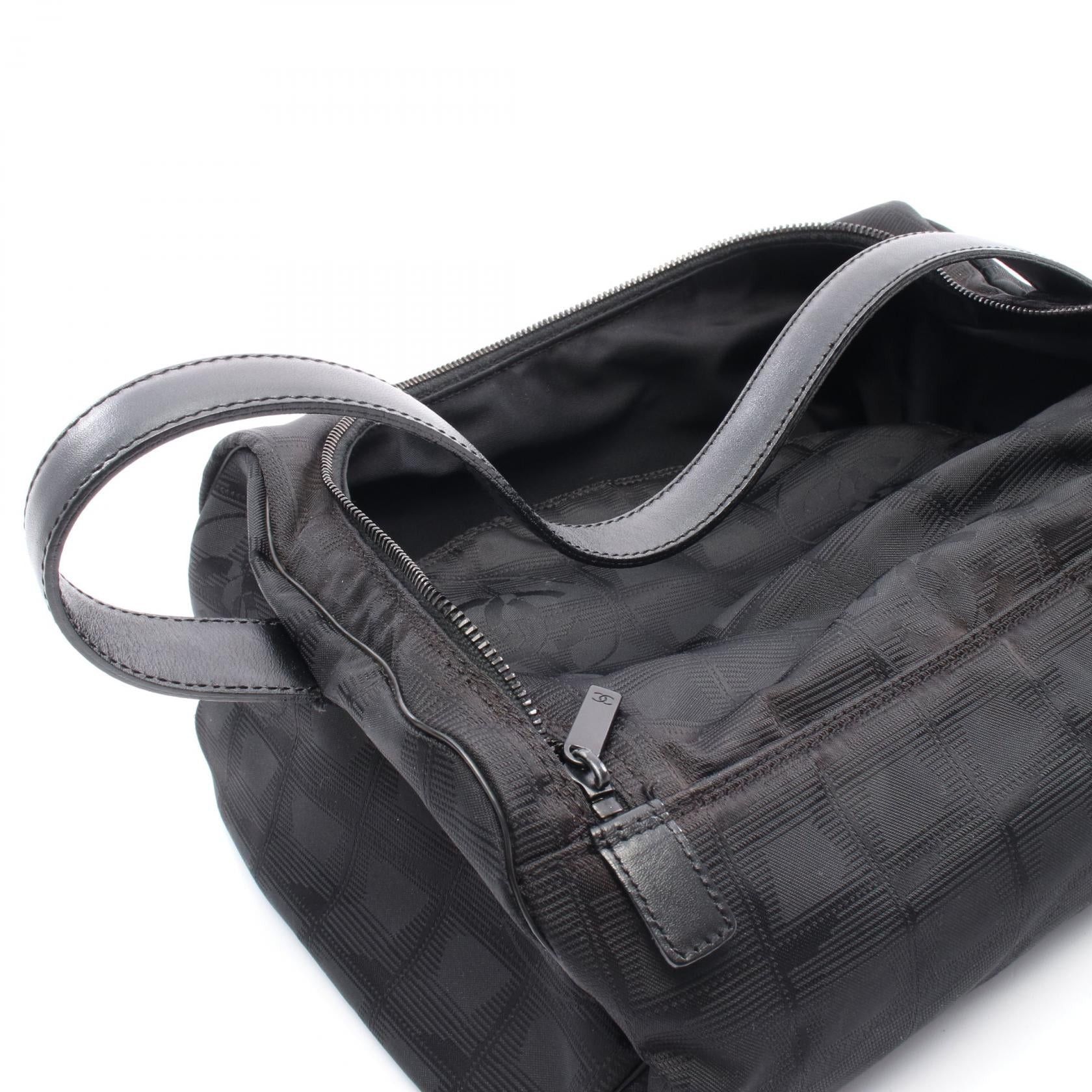 Chanel Chanel New Travel Line Vanity Bag Handbag Nylon Canvas Leather Black Hardware Size ONE SIZE - 8 Thumbnail
