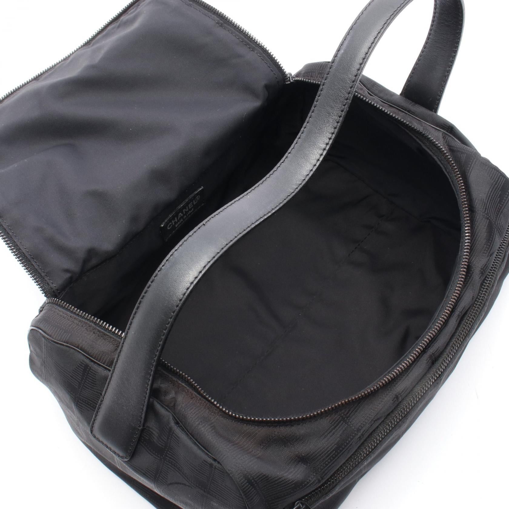 Chanel Chanel New Travel Line Vanity Bag Handbag Nylon Canvas Leather Black Hardware Size ONE SIZE - 3 Thumbnail