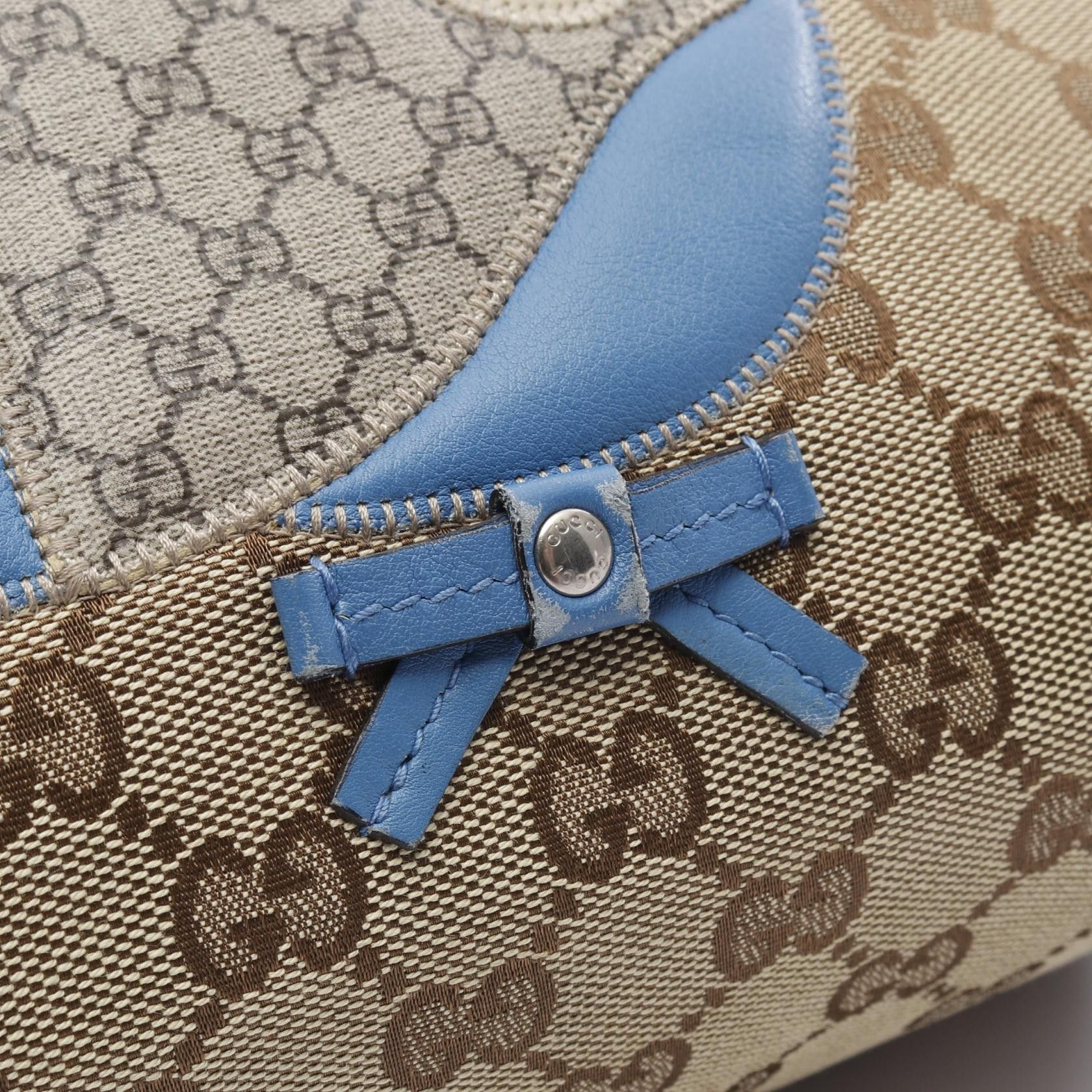 Gucci Gucci Children'S Zoo Papagallo Gg Canvas Handbag Tote Bag Leather Beige Blue Multicolor Size ONE SIZE - 8 Thumbnail