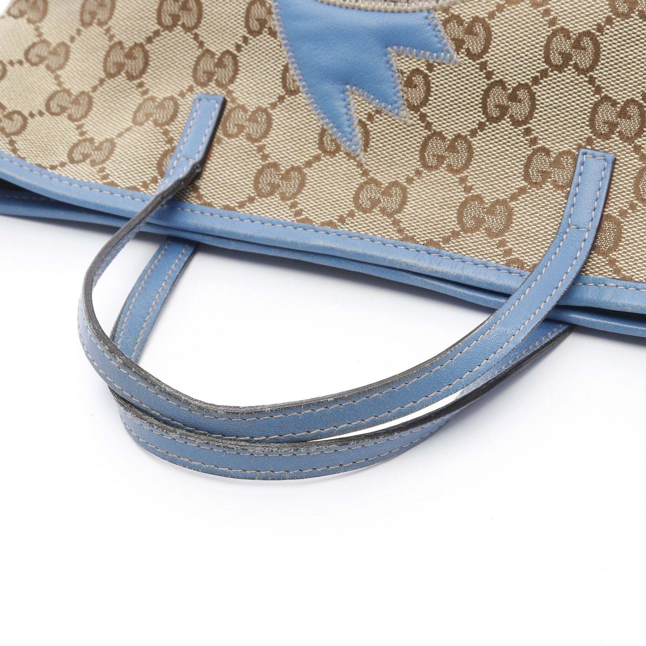 Gucci Gucci Children'S Zoo Papagallo Gg Canvas Handbag Tote Bag Leather Beige Blue Multicolor Size ONE SIZE - 6 Thumbnail