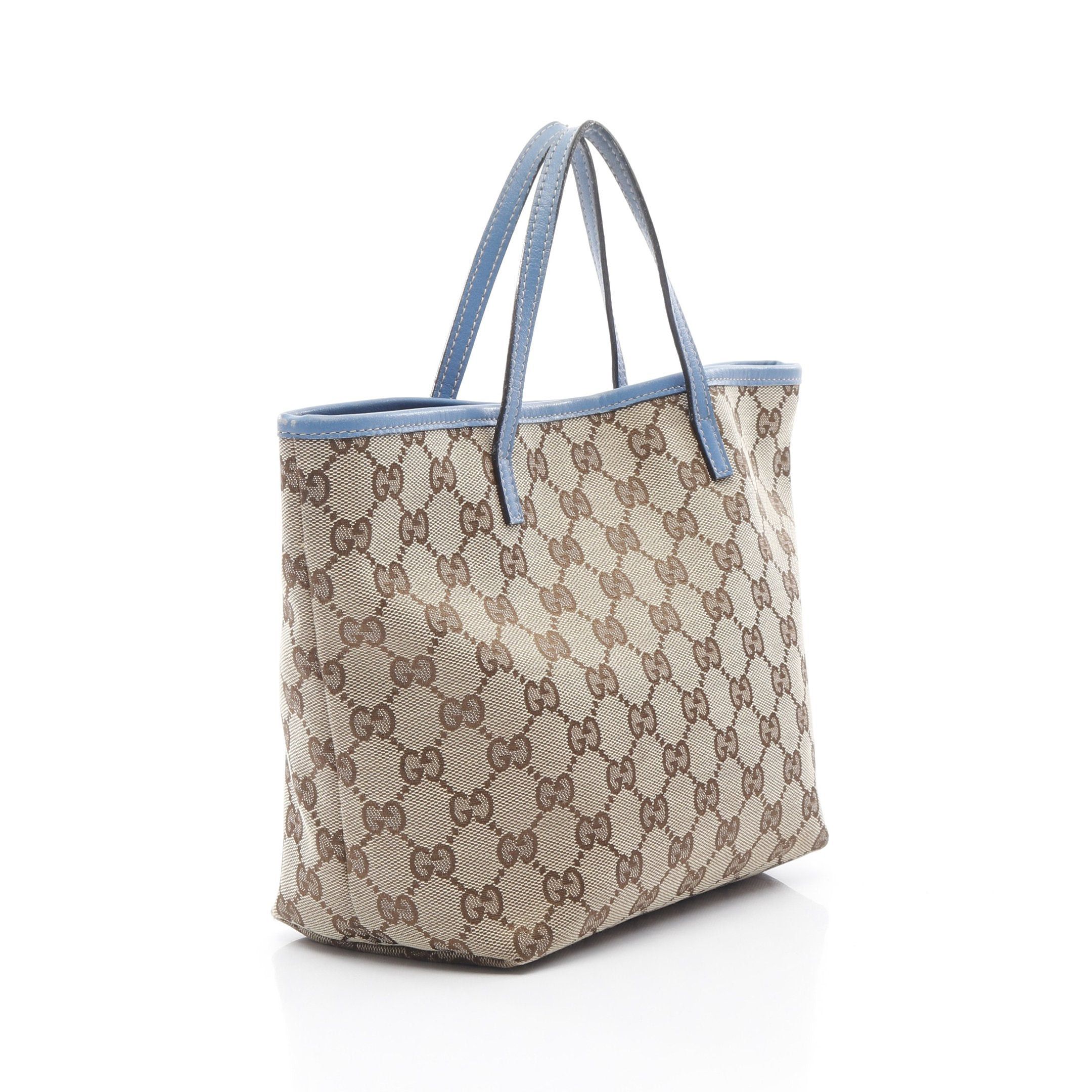 Gucci Gucci Children'S Zoo Papagallo Gg Canvas Handbag Tote Bag Leather Beige Blue Multicolor Size ONE SIZE - 2 Thumbnail