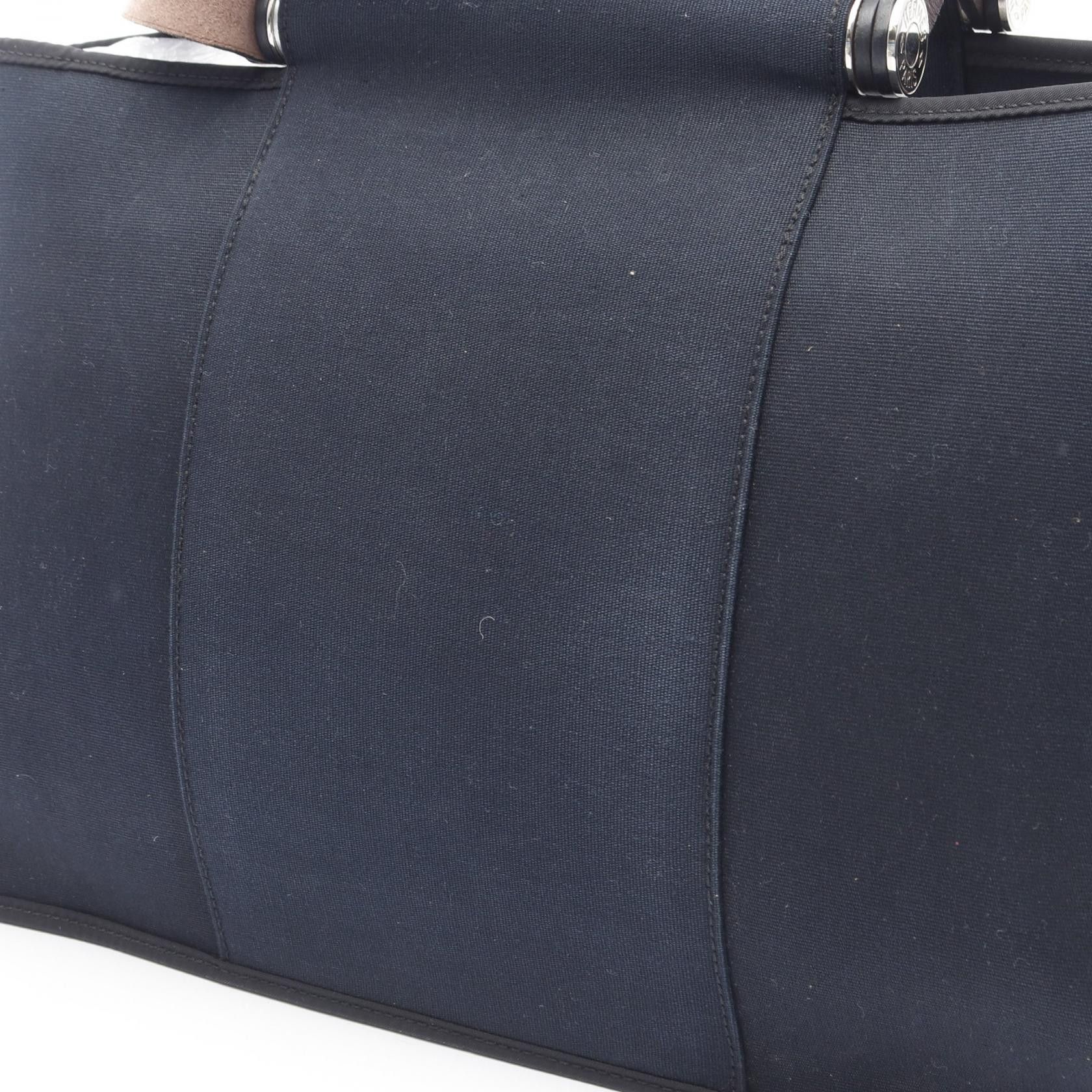 Hermes Hermes Kabak Elan Pm Shoulder Bag Tote Toile Officier Leather Black Brown Silver Hardware □N Engraved Size ONE SIZE - 9 Thumbnail