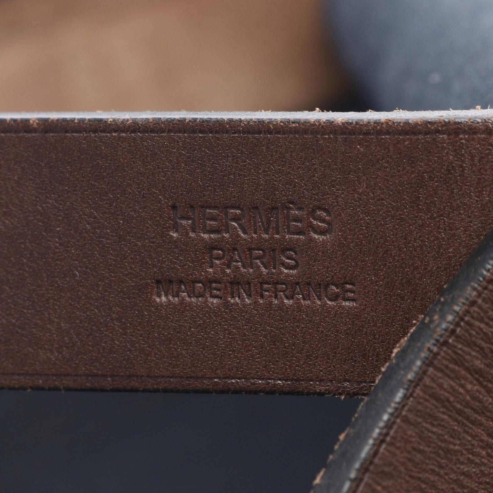 Hermes Hermes Kabak Elan Pm Shoulder Bag Tote Toile Officier Leather Black Brown Silver Hardware □N Engraved Size ONE SIZE - 4 Thumbnail