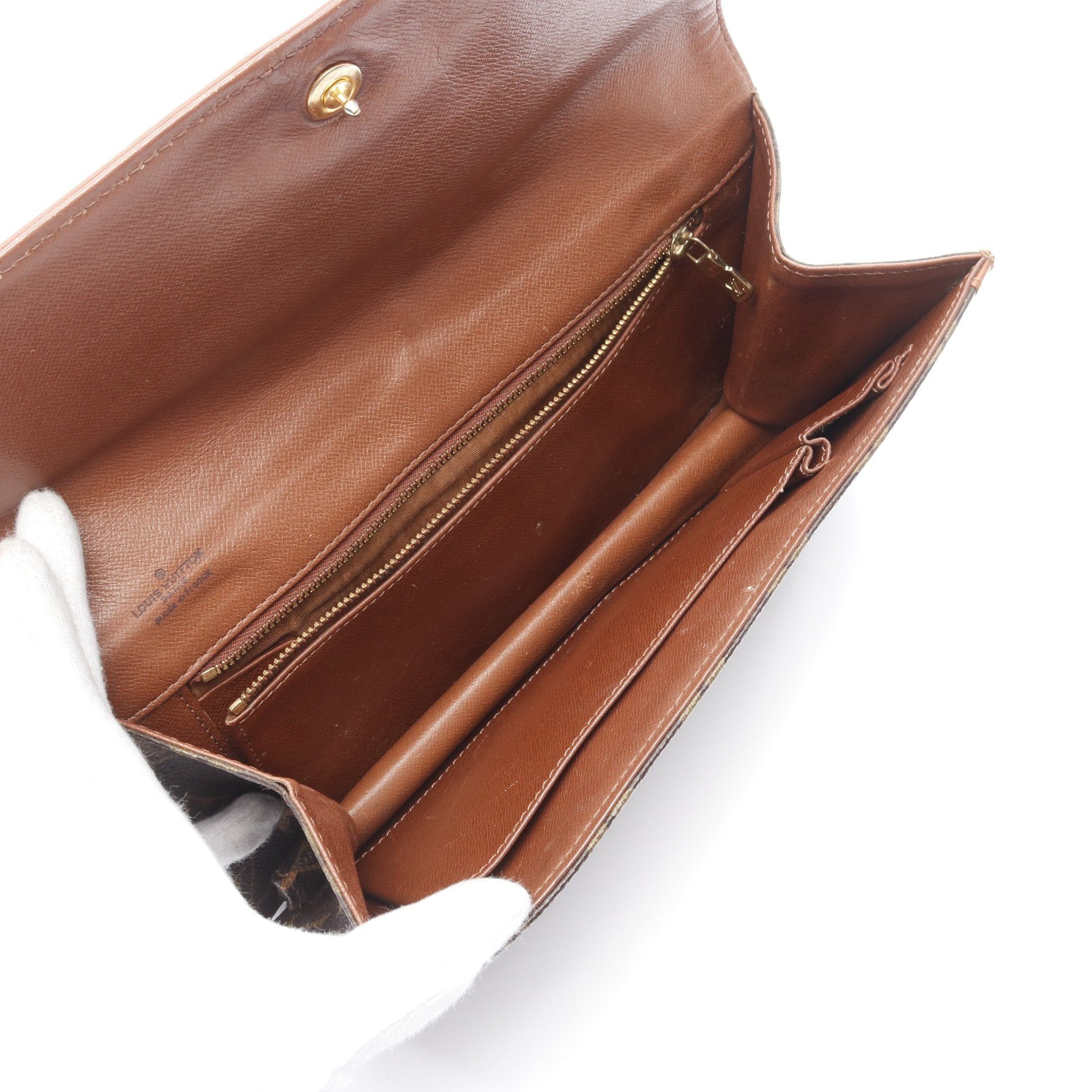 Louis Vuitton Louis Vuitton Pochette Dam Pm Monogram Clutch Bag Second Leather Brown Size ONE SIZE - 3 Thumbnail