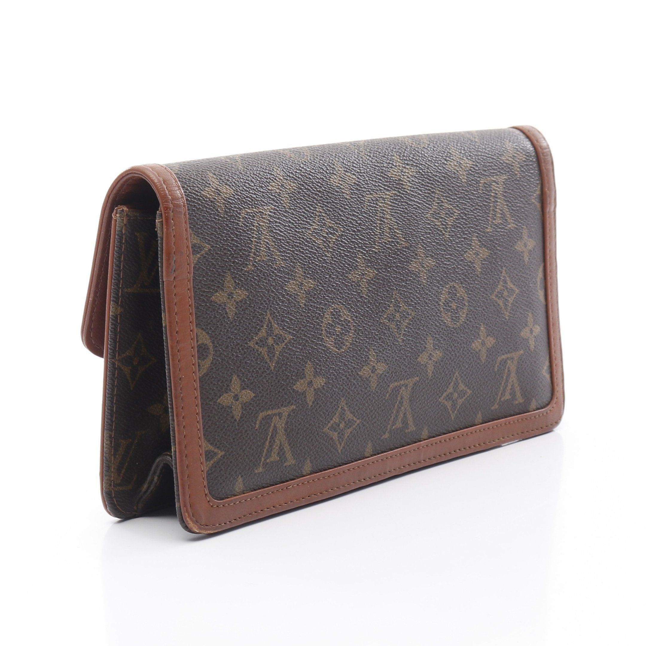 Louis Vuitton Louis Vuitton Pochette Dam Pm Monogram Clutch Bag Second Leather Brown Size ONE SIZE - 2 Thumbnail