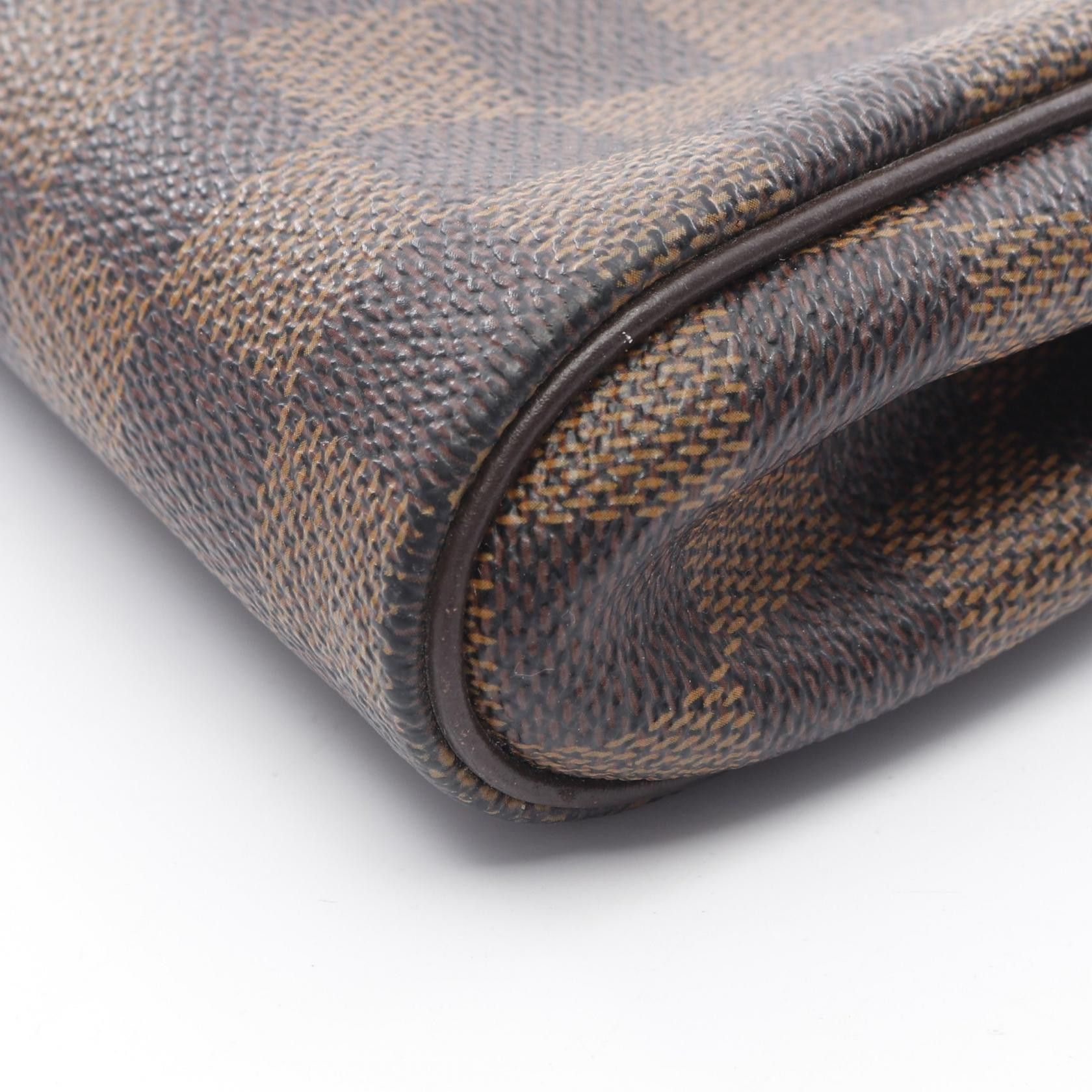 Louis Vuitton Louis Vuitton Eva Damier Ebene Chain Handbag Leather Brown Size ONE SIZE - 7 Thumbnail