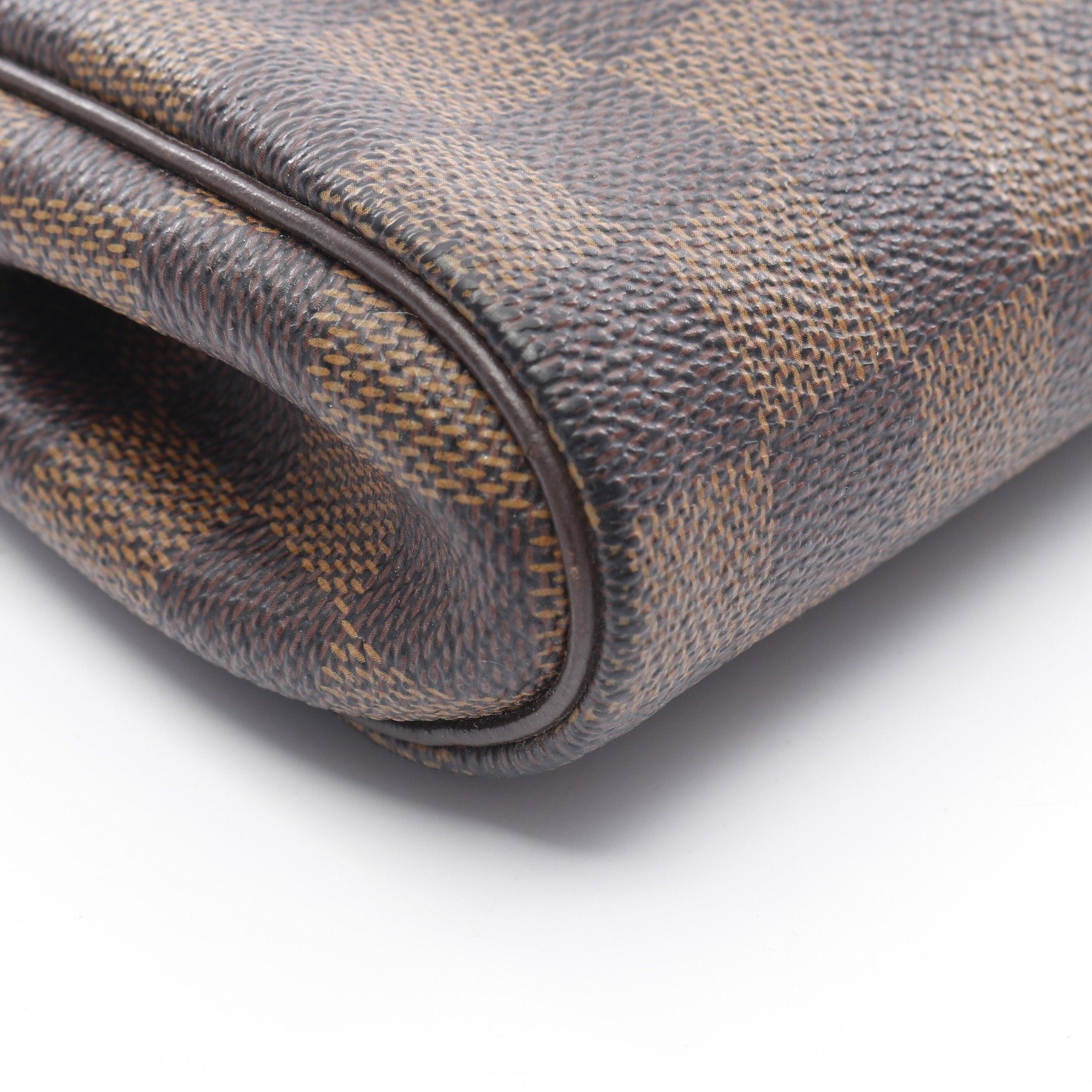 Louis Vuitton Louis Vuitton Eva Damier Ebene Chain Handbag Leather Brown Size ONE SIZE - 6 Thumbnail