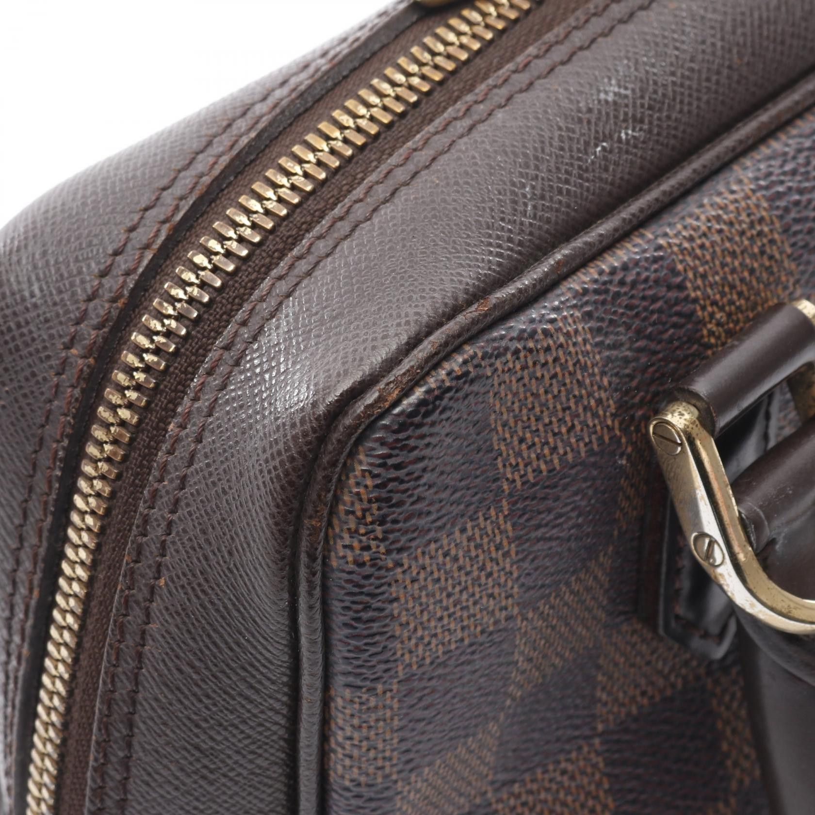 Louis Vuitton Louis Vuitton Brera Damier Ebene Handbag Leather Brown Size ONE SIZE - 9 Thumbnail