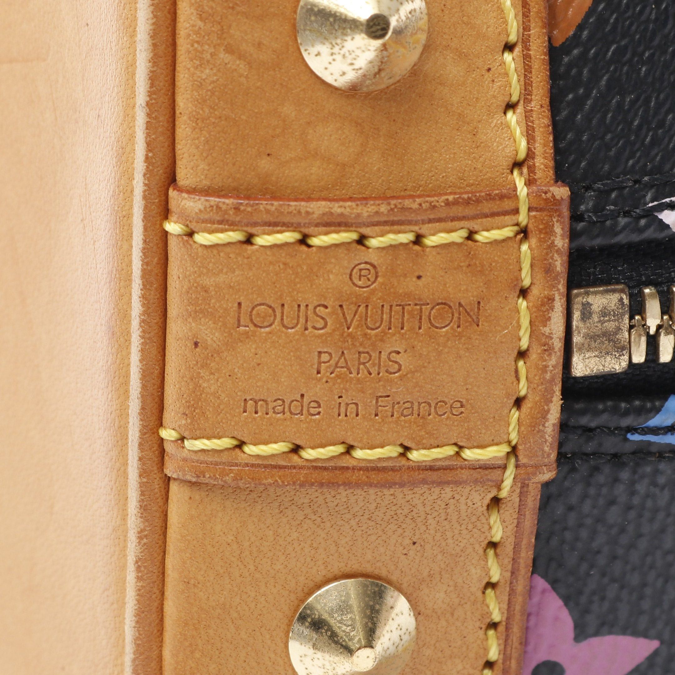 Louis Vuitton Louis Vuitton Alma Monogram Multicolor Noir Handbag Leather Black Size ONE SIZE - 4 Thumbnail