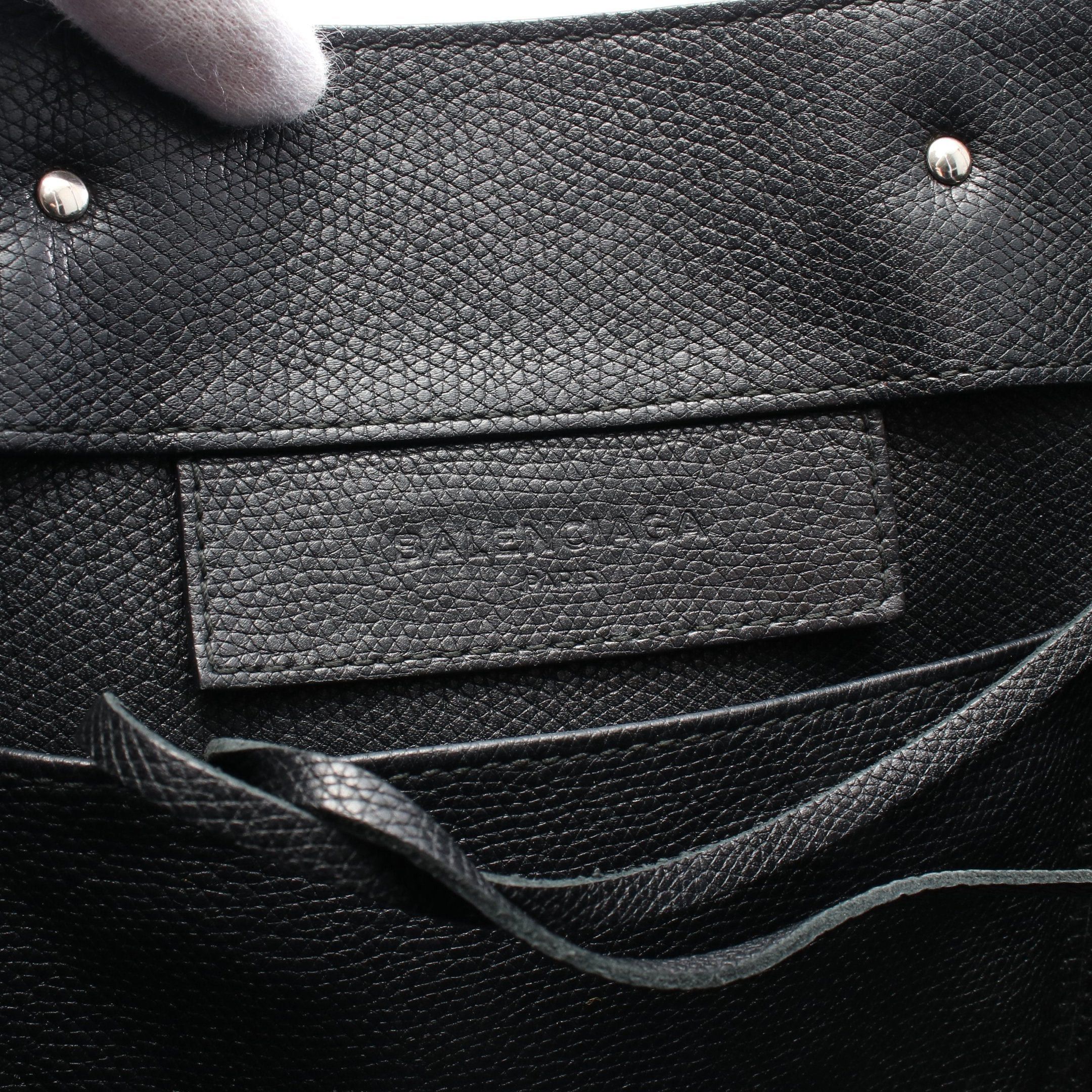 Balenciaga Balenciaga The Paper Mini Handbag Leather Black Size ONE SIZE - 4 Thumbnail