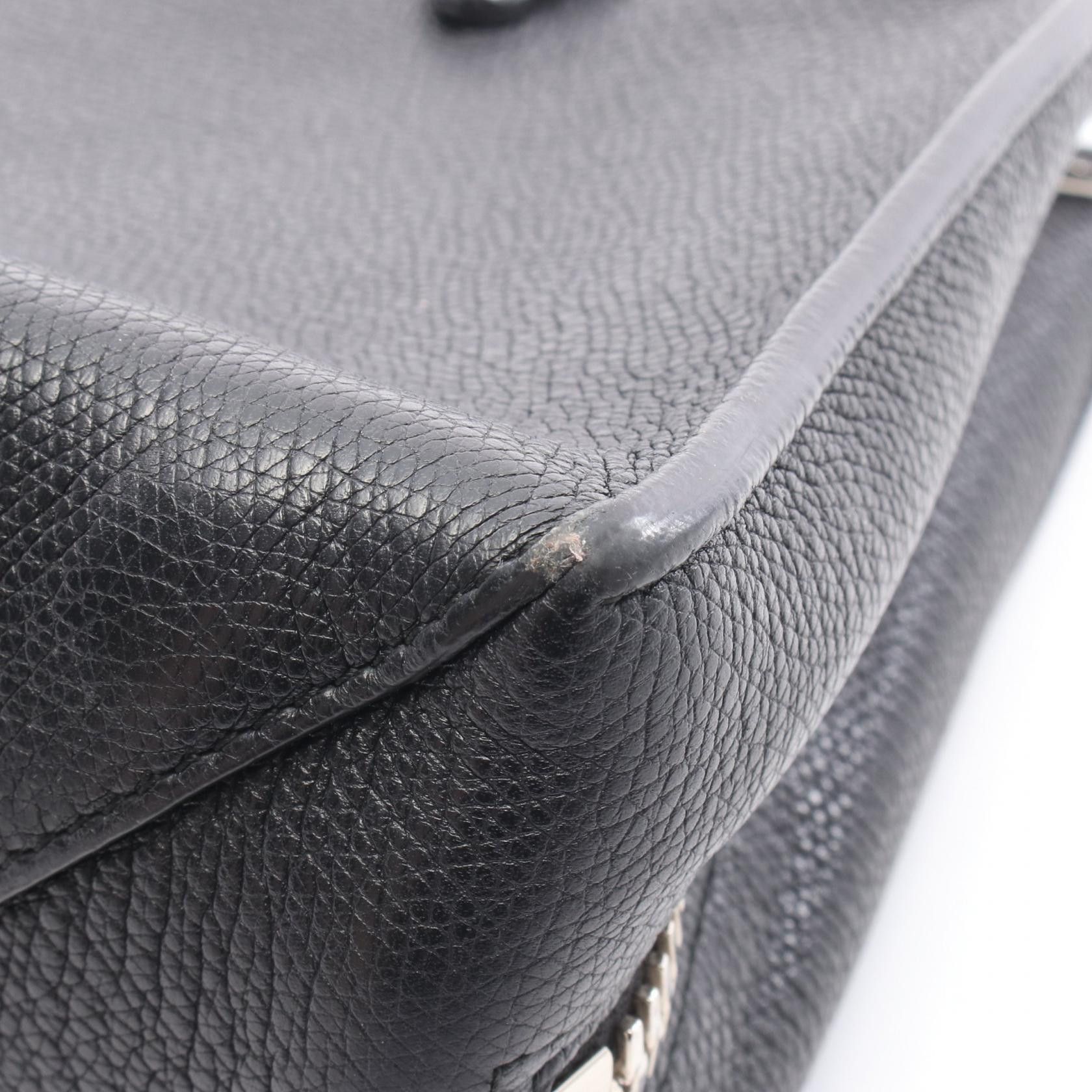Balenciaga Balenciaga The Paper Mini Handbag Leather Black Size ONE SIZE - 6 Thumbnail