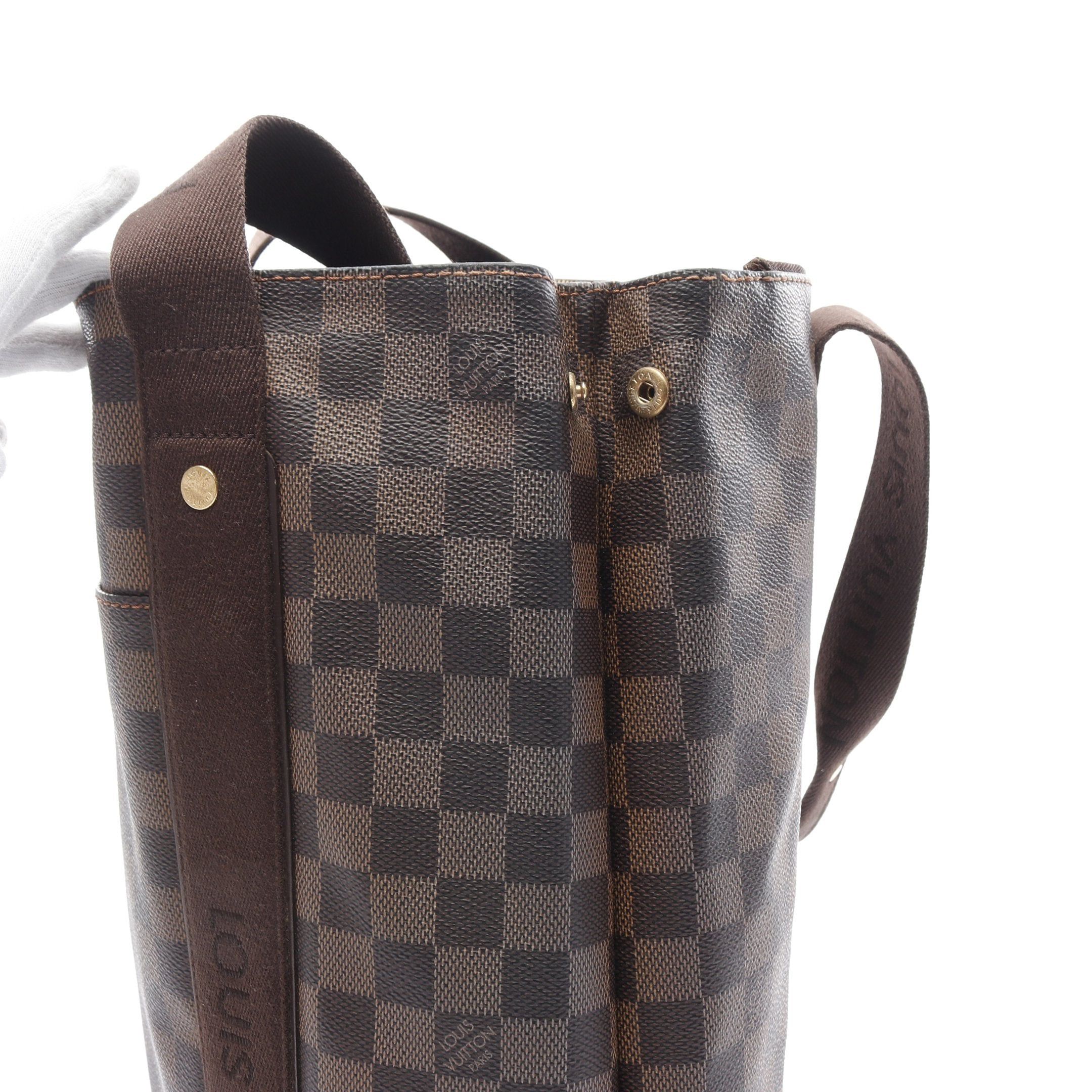Louis Vuitton Louis Vuitton Hippopotamus Bobourg Damier Ebene Shoulder Bag Tote Leather Brown Size ONE SIZE - 9 Thumbnail