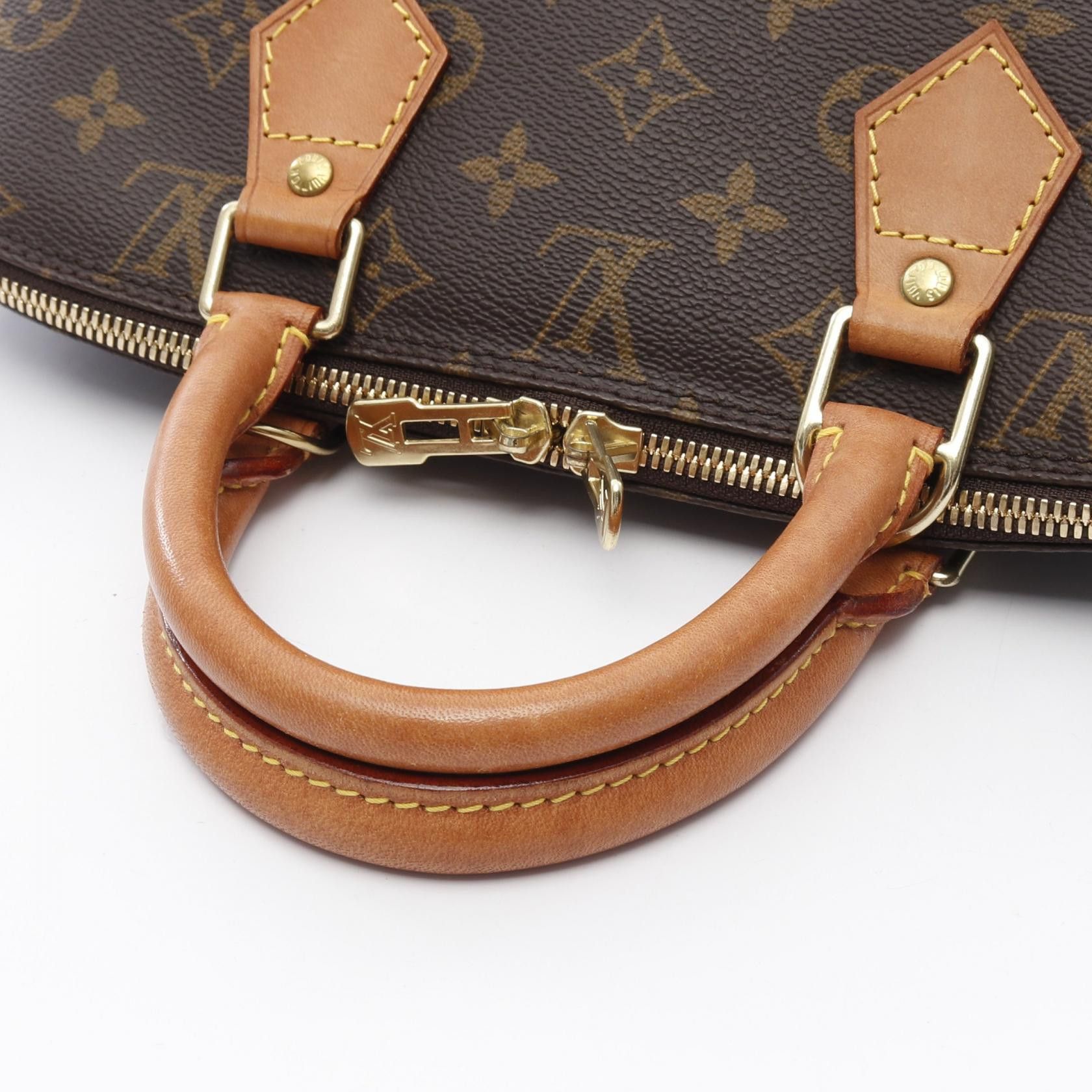 Louis Vuitton Louis Vuitton Alma Pm Monogram Handbag Leather Brown Size ONE SIZE - 8 Thumbnail