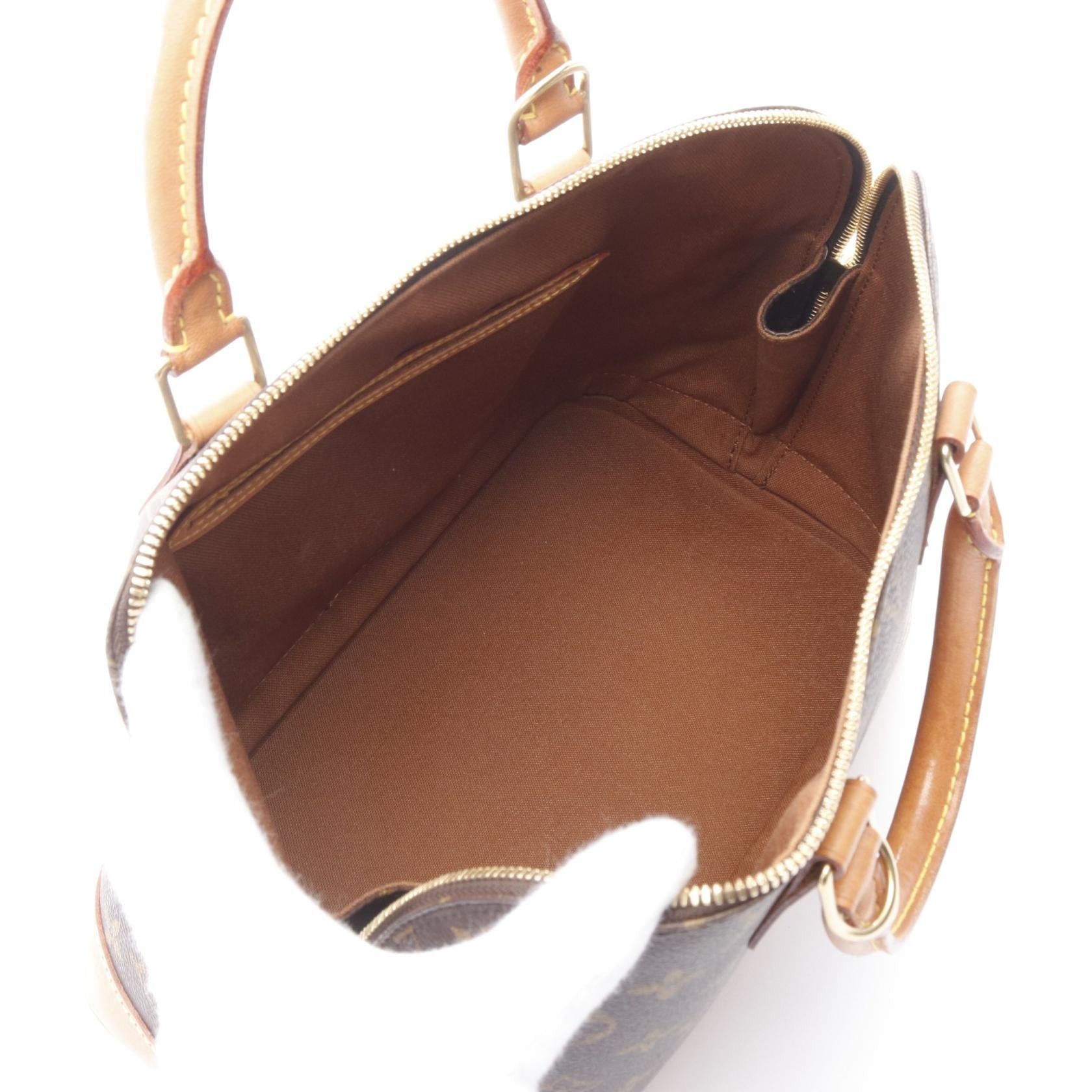 Louis Vuitton Louis Vuitton Alma Pm Monogram Handbag Leather Brown Size ONE SIZE - 3 Thumbnail