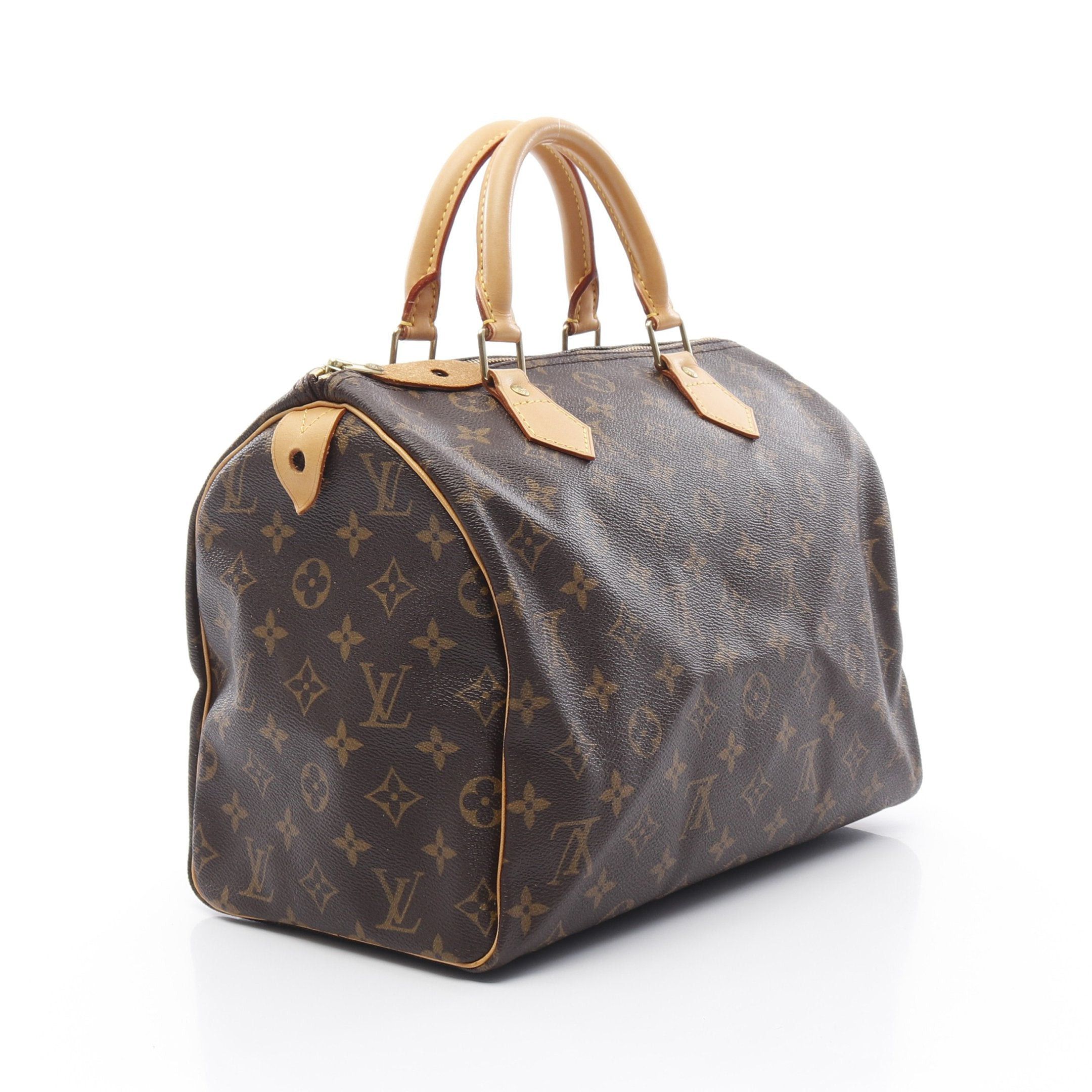 Louis Vuitton Louis Vuitton Speedy 30 Monogram Handbag Leather Brown Size ONE SIZE - 2 Thumbnail