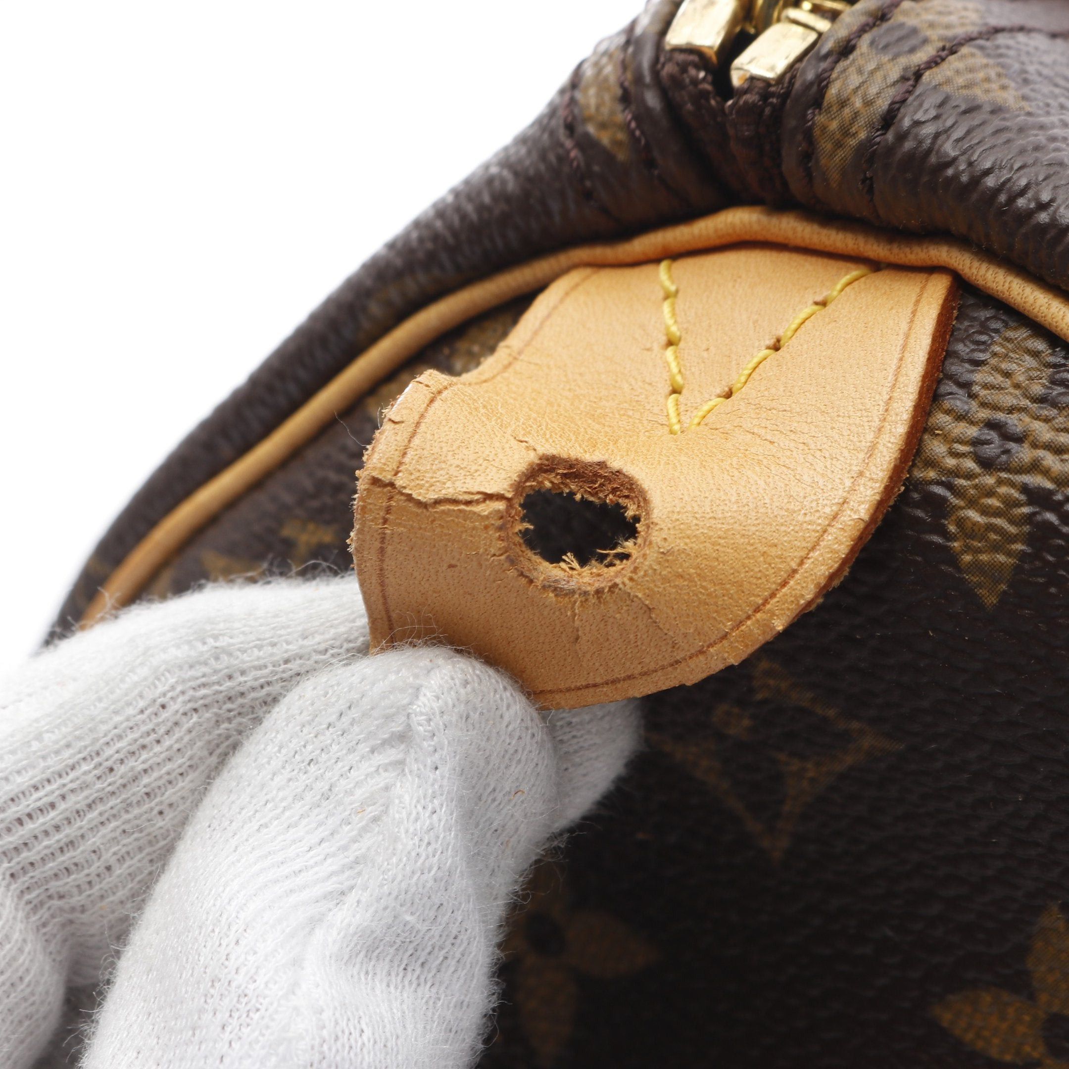 Louis Vuitton Louis Vuitton Speedy 30 Monogram Handbag Leather Brown Size ONE SIZE - 11 Thumbnail