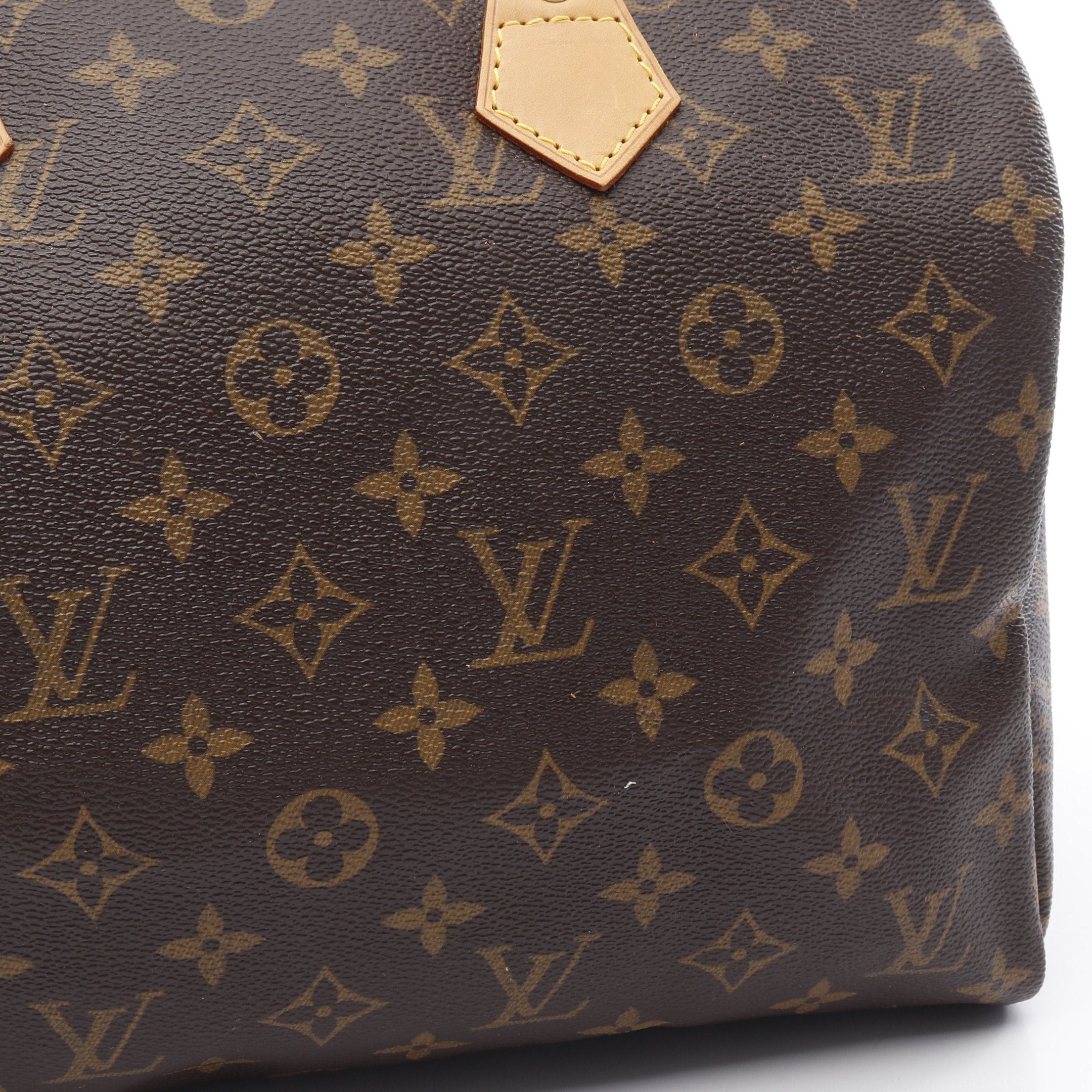 Louis Vuitton Louis Vuitton Speedy 30 Monogram Handbag Leather Brown Size ONE SIZE - 8 Thumbnail