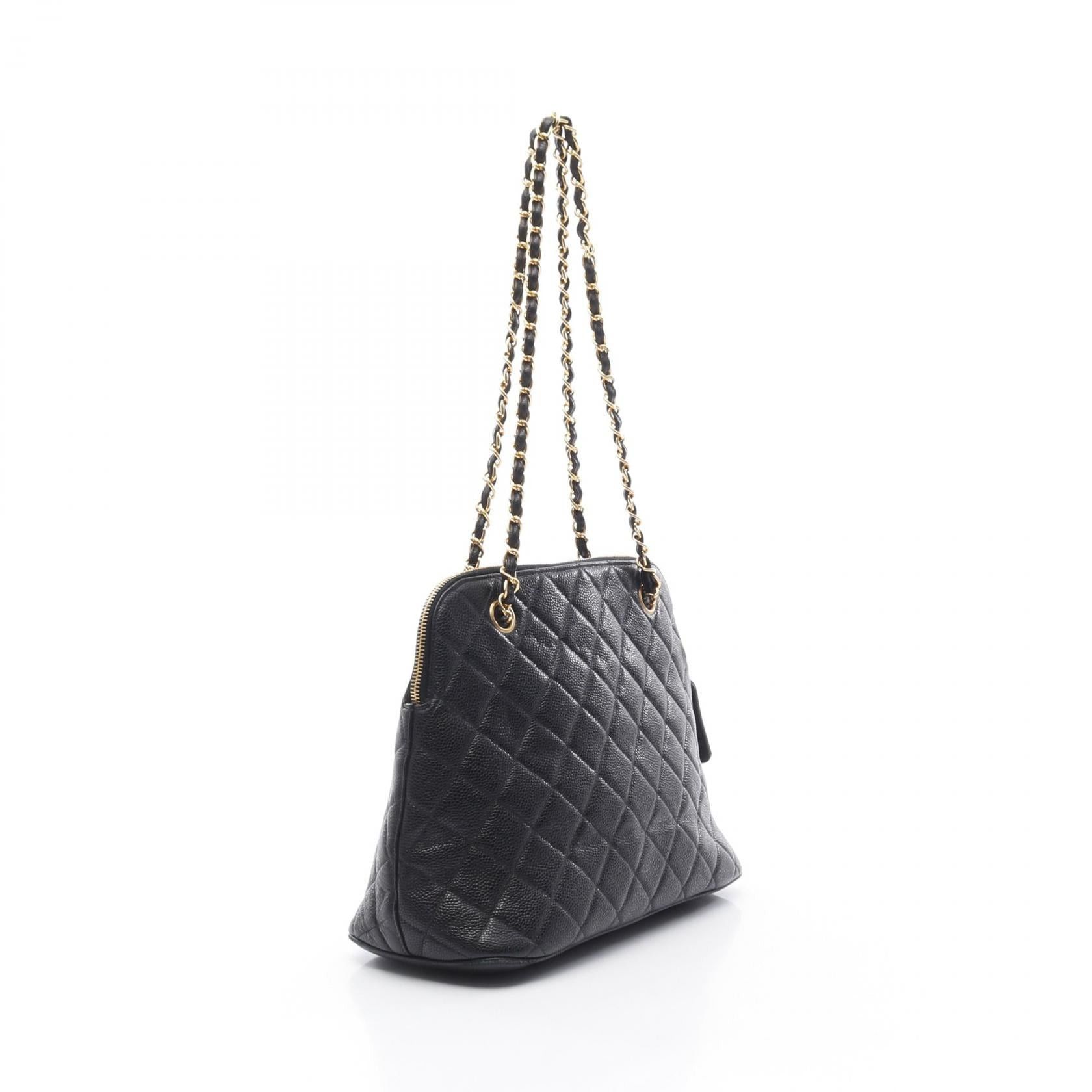 Chanel Chanel Matelasse Chain Shoulder Bag Caviar Skin Black Gold Hardware Size ONE SIZE - 2 Thumbnail