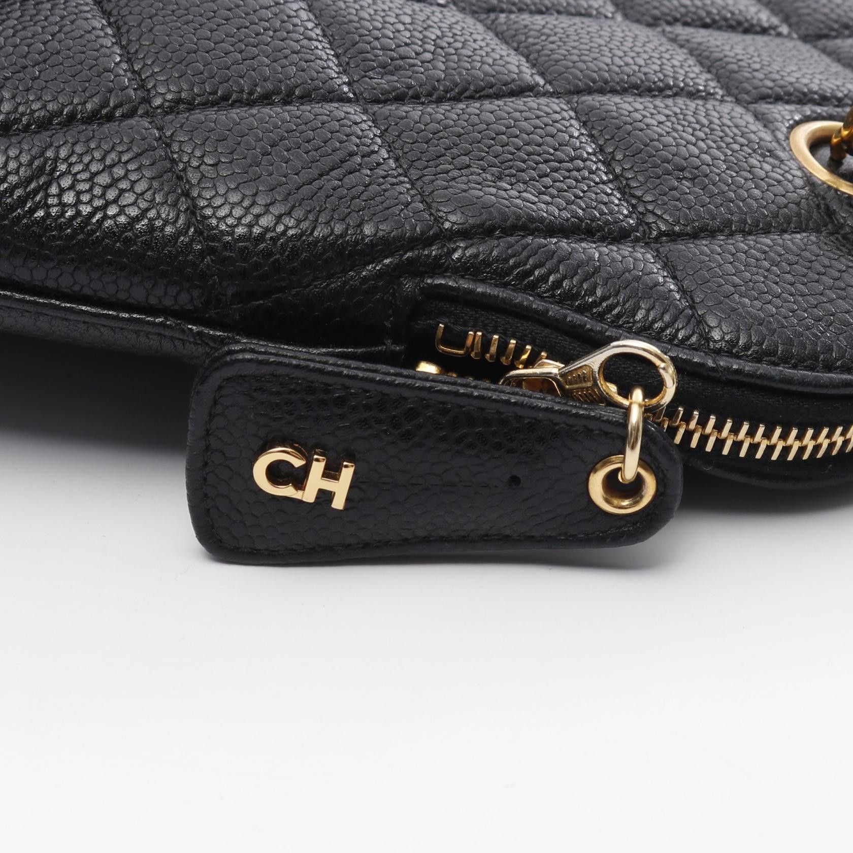 Chanel Chanel Matelasse Chain Shoulder Bag Caviar Skin Black Gold Hardware Size ONE SIZE - 6 Thumbnail