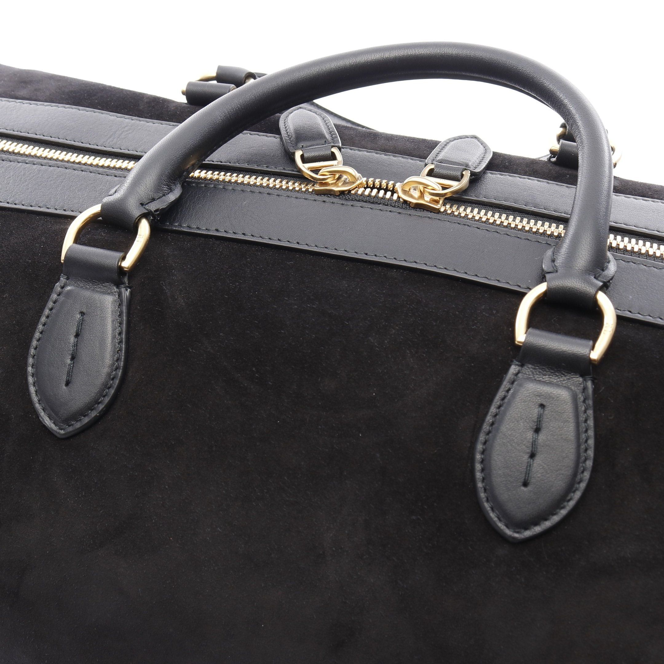 Ralph Lauren Ralph Lauren Polo Bear Boston Bag Suede Leather Black Size ONE SIZE - 7 Thumbnail