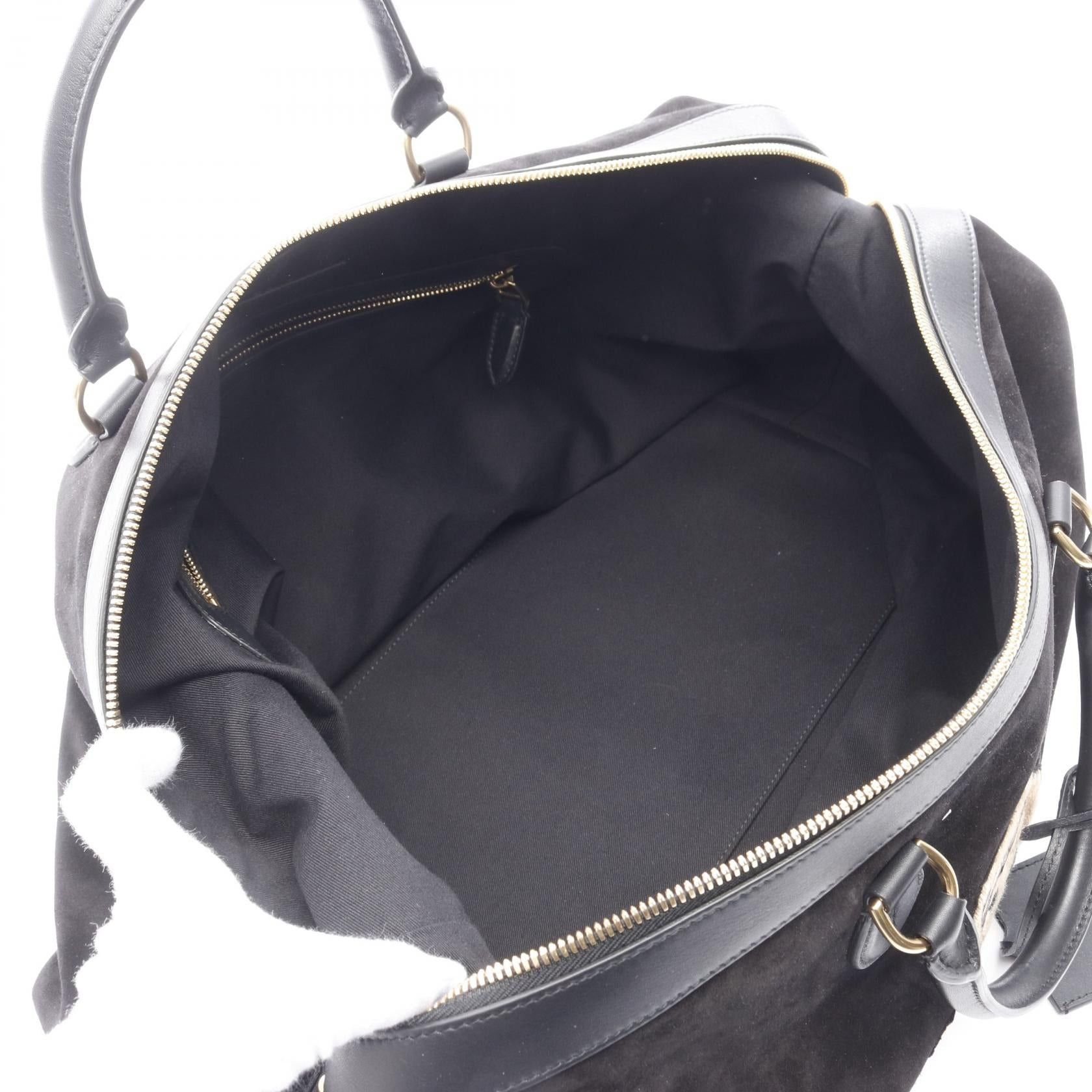 Ralph Lauren Ralph Lauren Polo Bear Boston Bag Suede Leather Black Size ONE SIZE - 3 Thumbnail