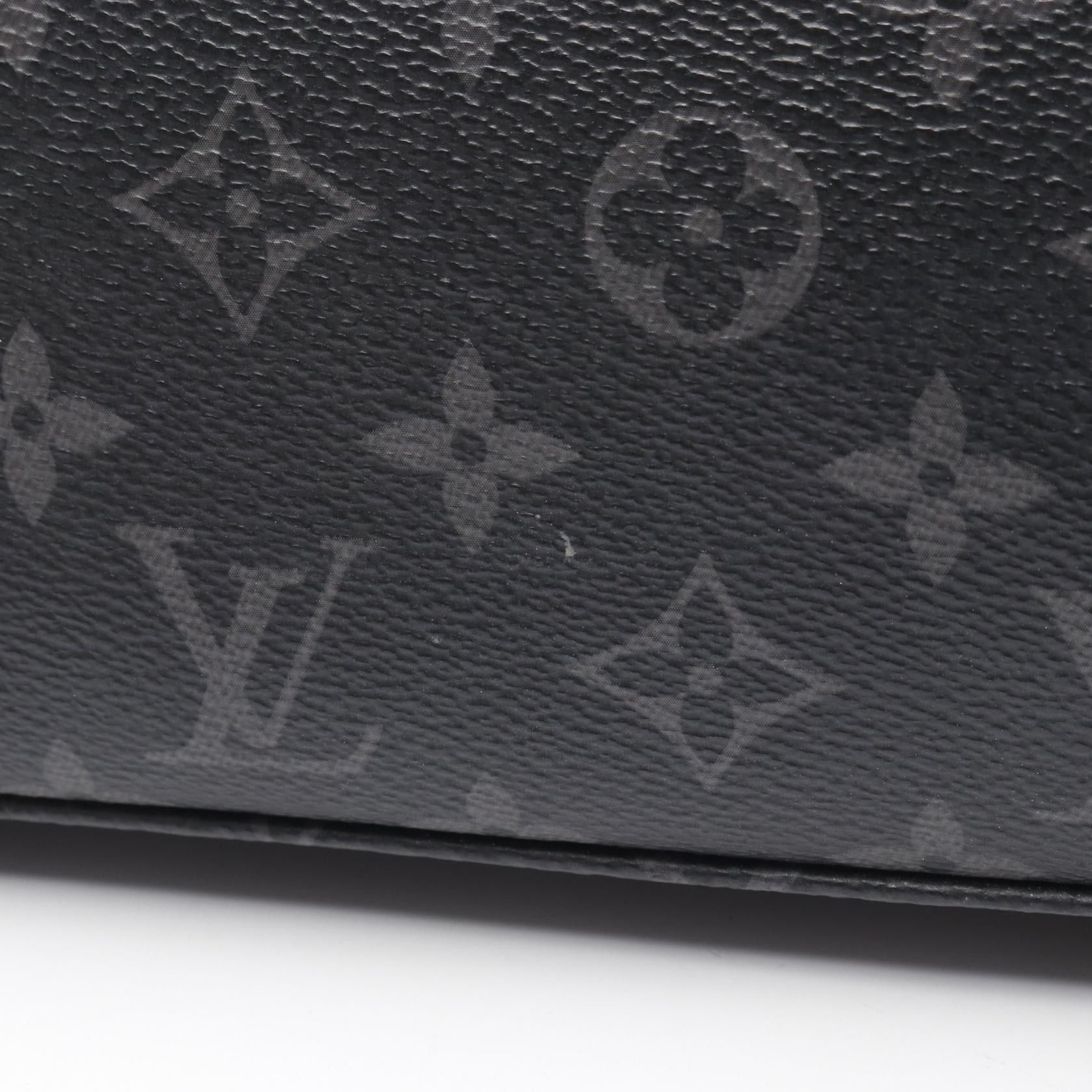 Louis Vuitton Louis Vuitton Odysse Monogram Eclipse Briefcase Business Bag Leather Black Size ONE SIZE - 11 Thumbnail