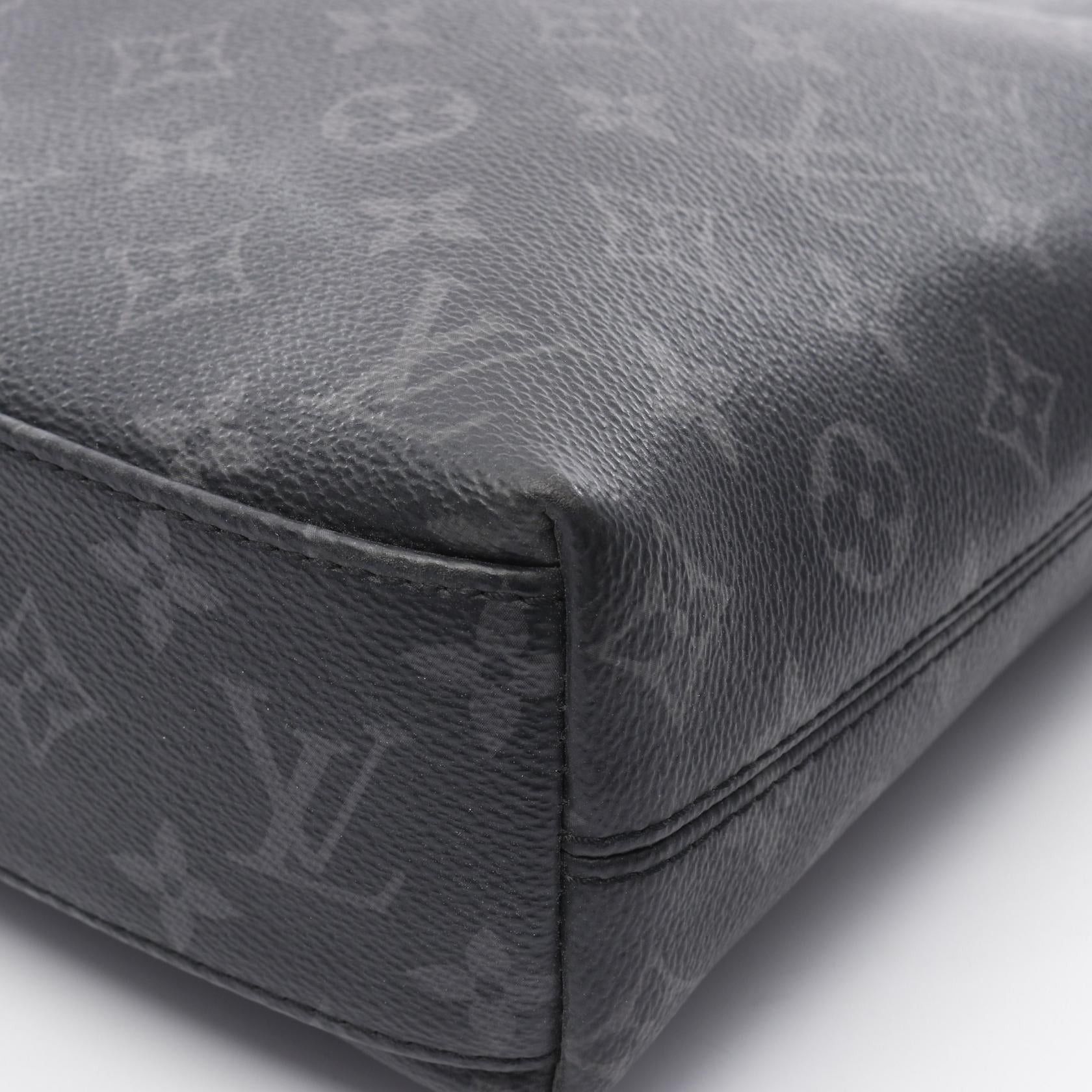 Louis Vuitton Louis Vuitton Odysse Monogram Eclipse Briefcase Business Bag Leather Black Size ONE SIZE - 7 Thumbnail